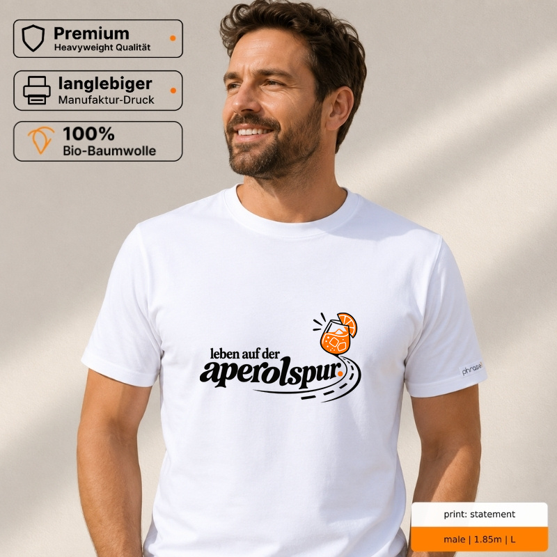 leben auf der aperolspur. – Premium T-Shirt