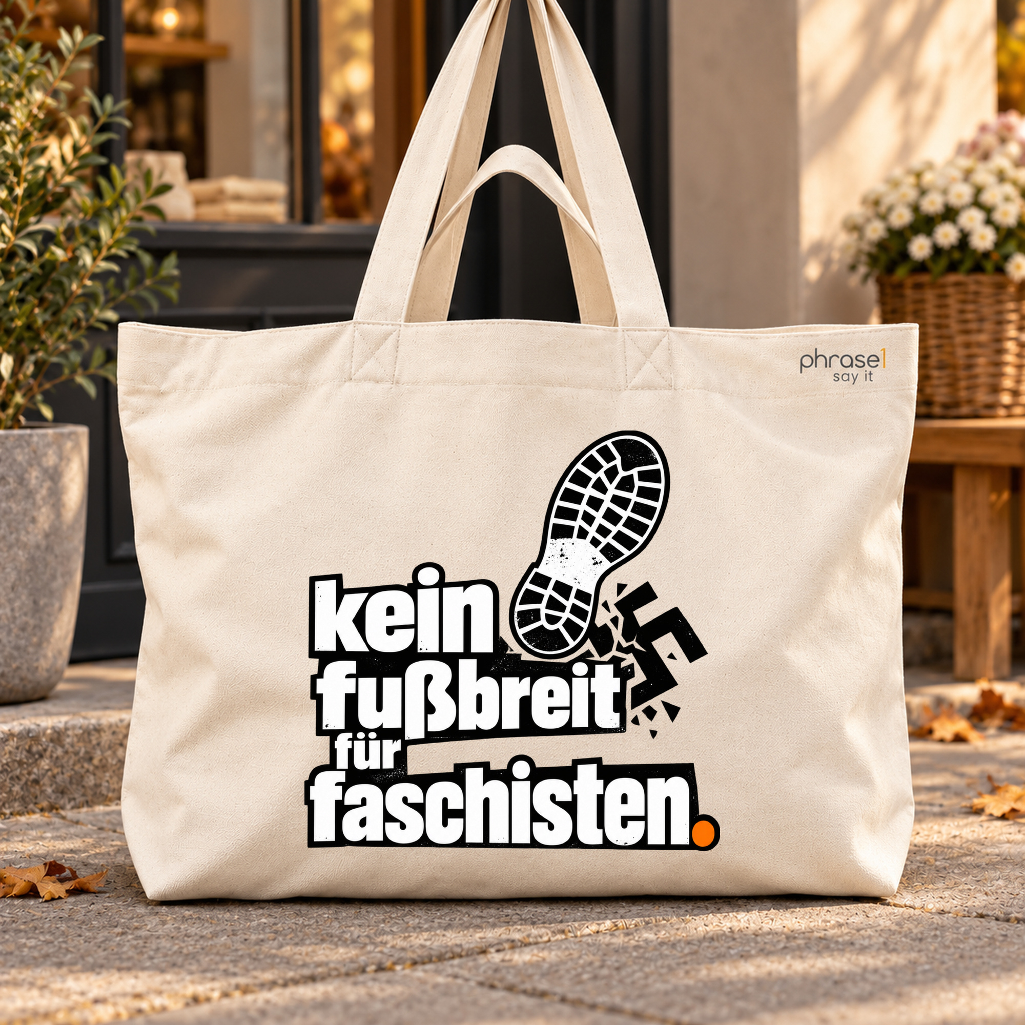 Big Shopper „kein fußbreit für faschisten.“