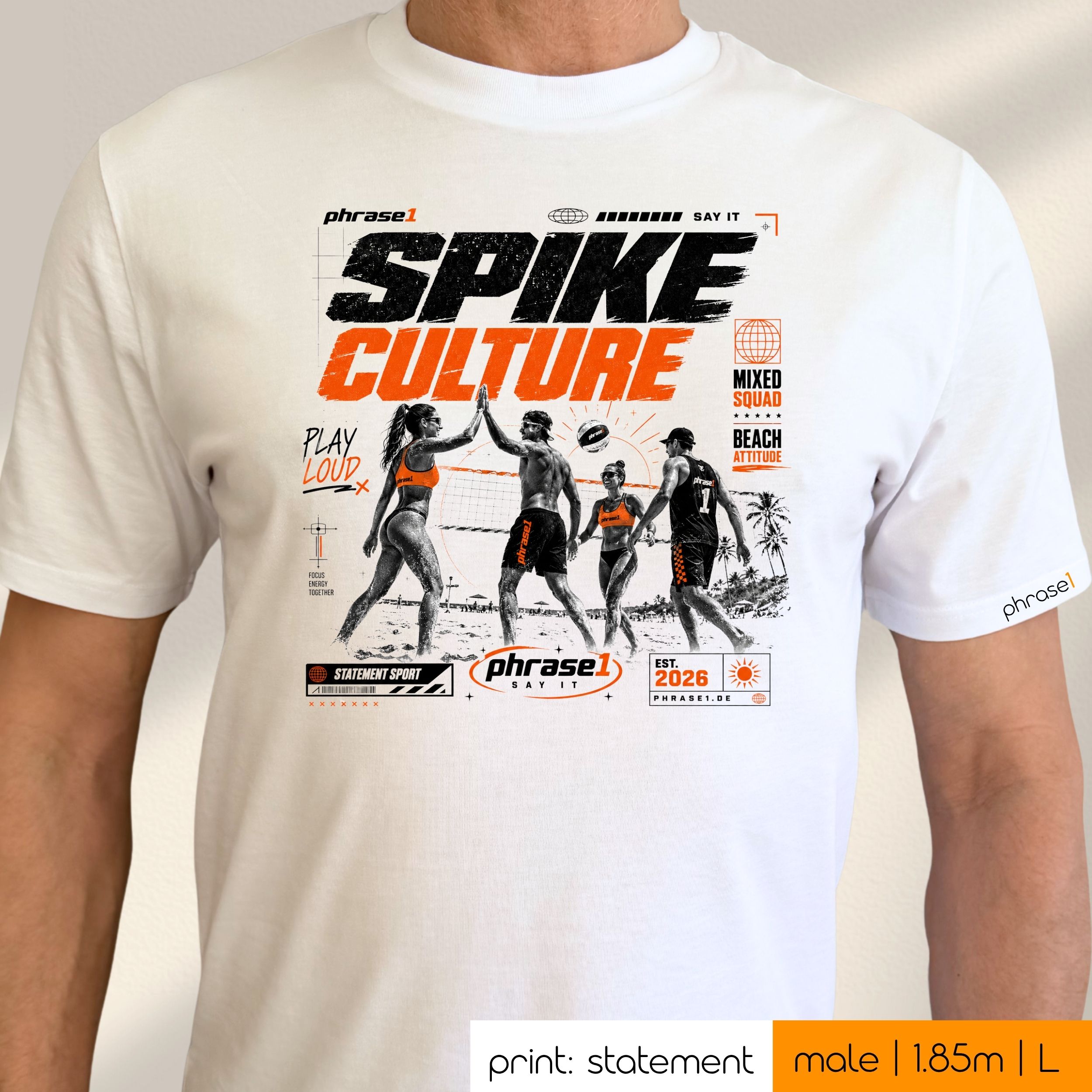 Premium T-Shirt mit Visual "p1 urbans sporstwear - spike culture" Premium T-Shirt mit Visual "p1 urbans sporstwear - spike culture"