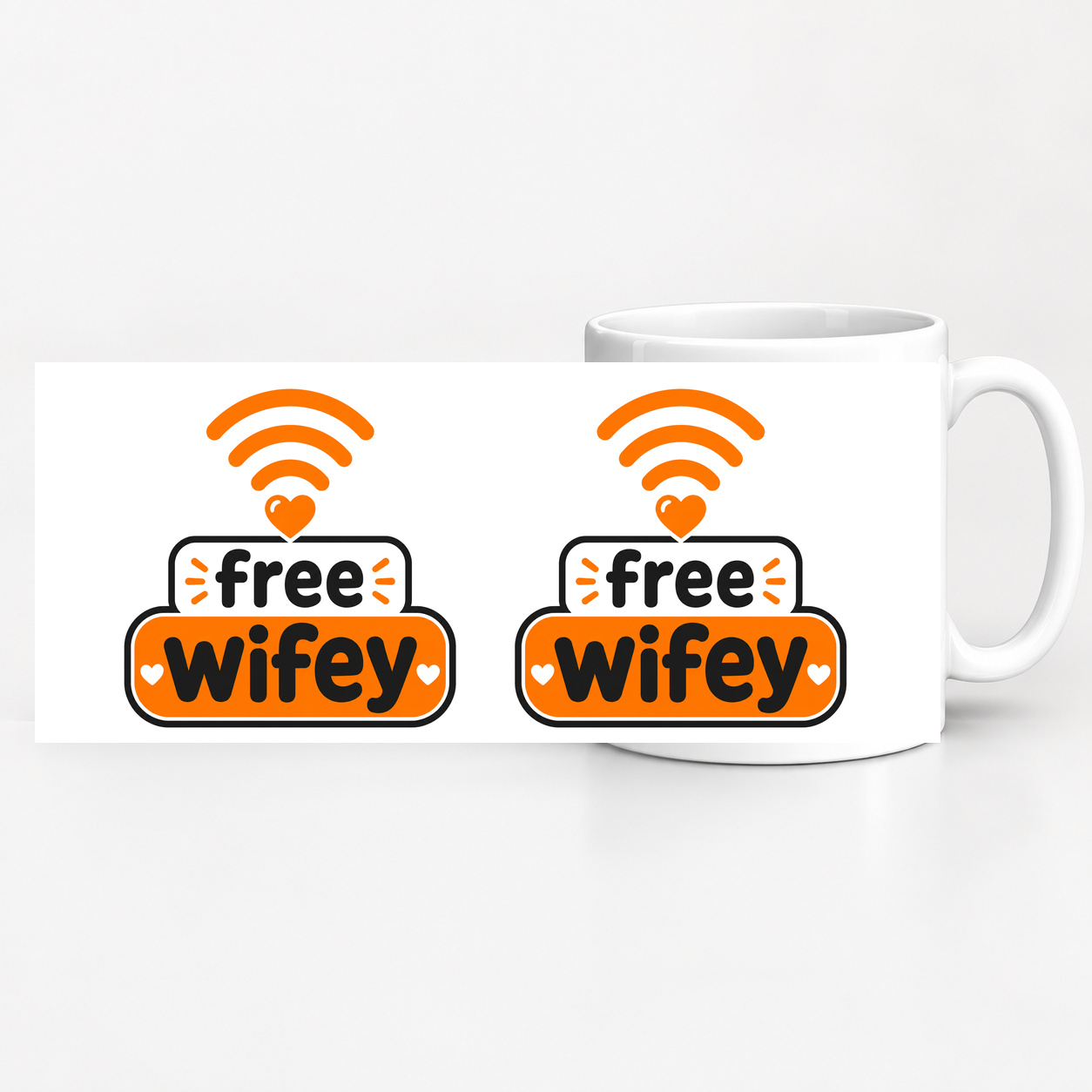 Keramiktasse mit „free wifey.“ Statement Keramiktasse mit „free wifey.“ Statement