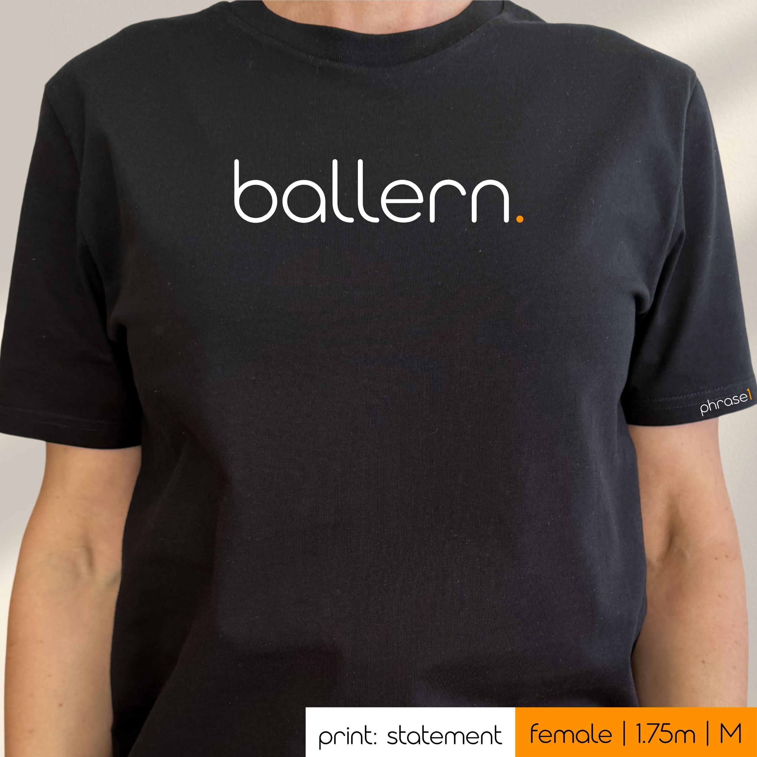 Premium T-Shirt mit Spruch „ballern."