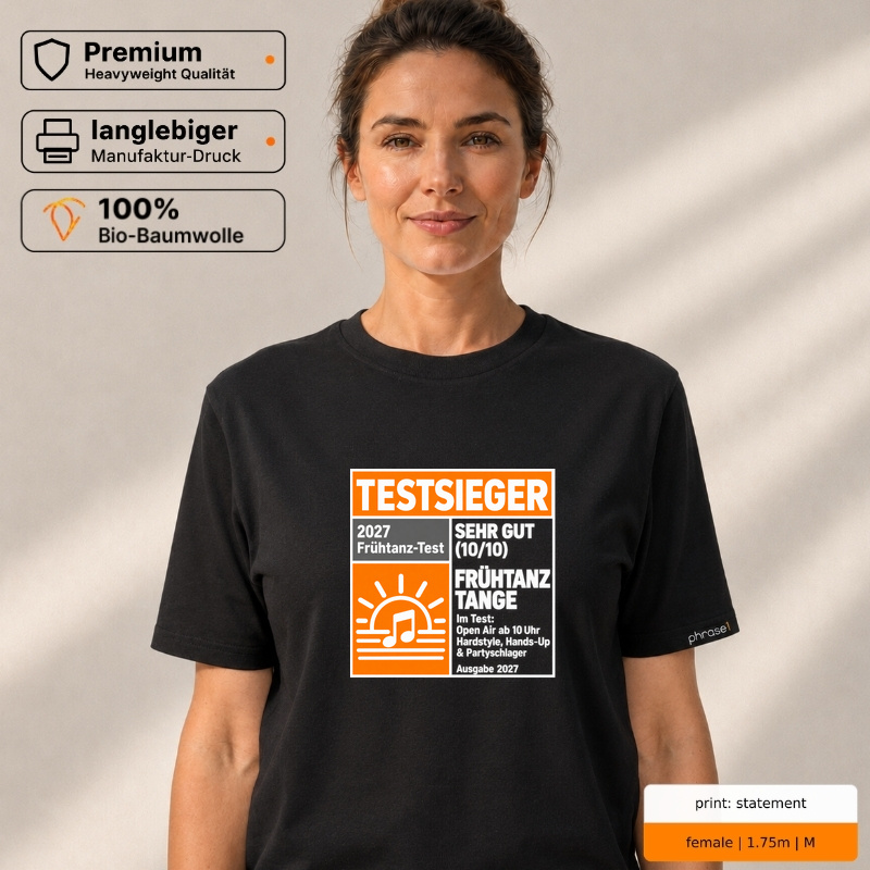 Premium T-Shirt "Frühtanz Testsieger 2027"