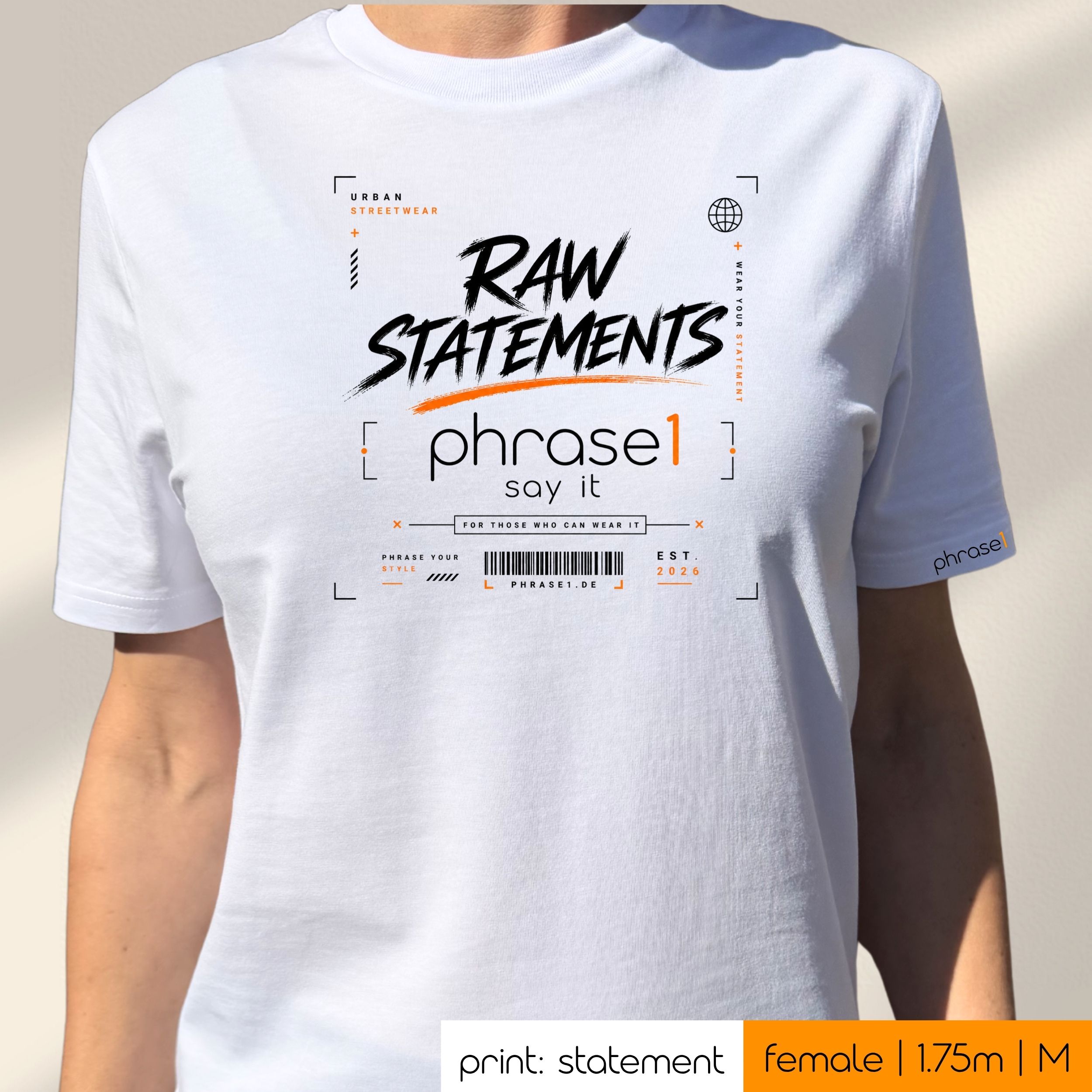 Premium T-Shirt mit Visual "p1 streetwear - raw statements" Premium T-Shirt mit Visual "p1 streetwear - raw statements"