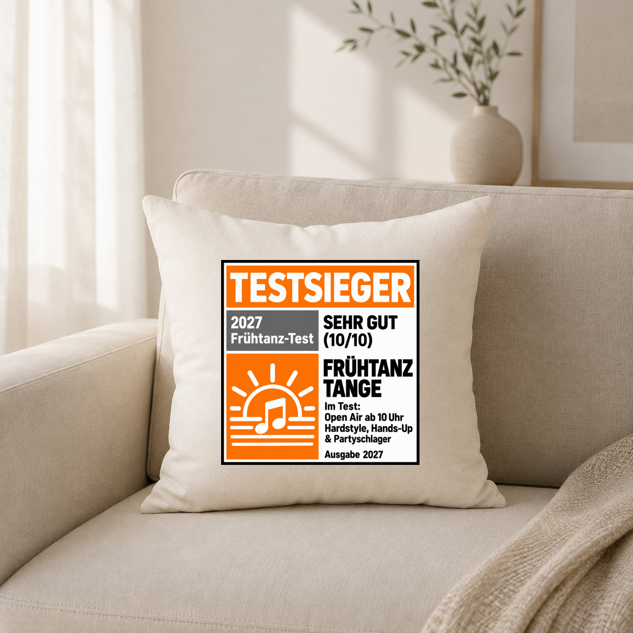 Kissenhülle "Frühtanz Testsieger 2027"