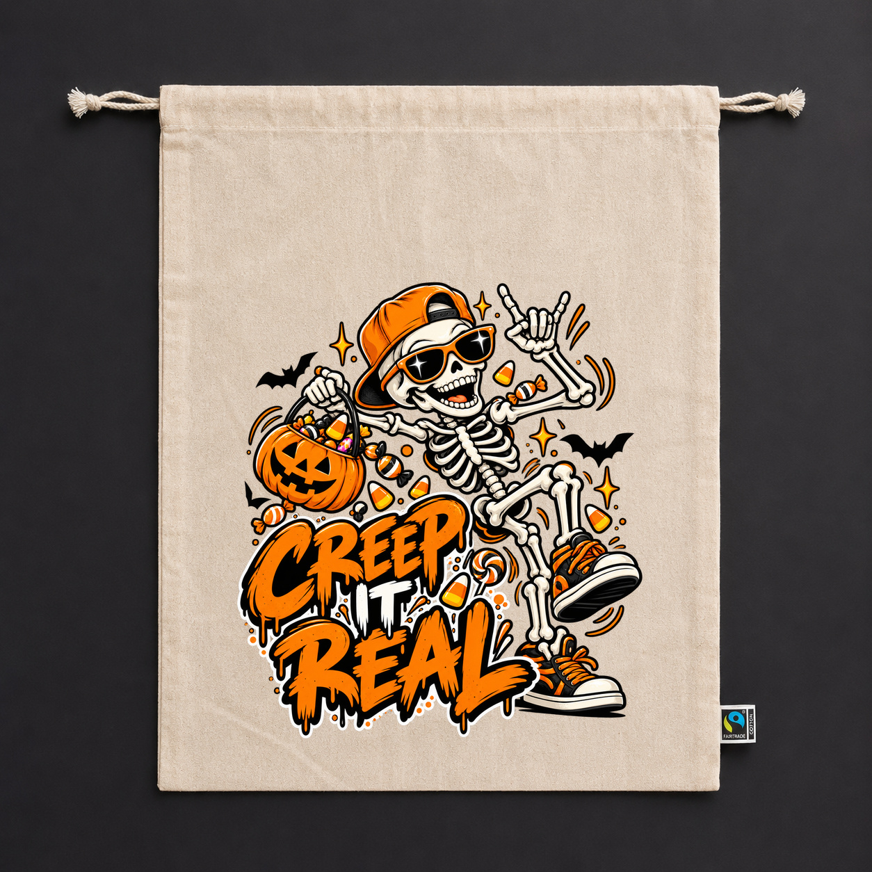 Zuziehbeutel „creep it real.“