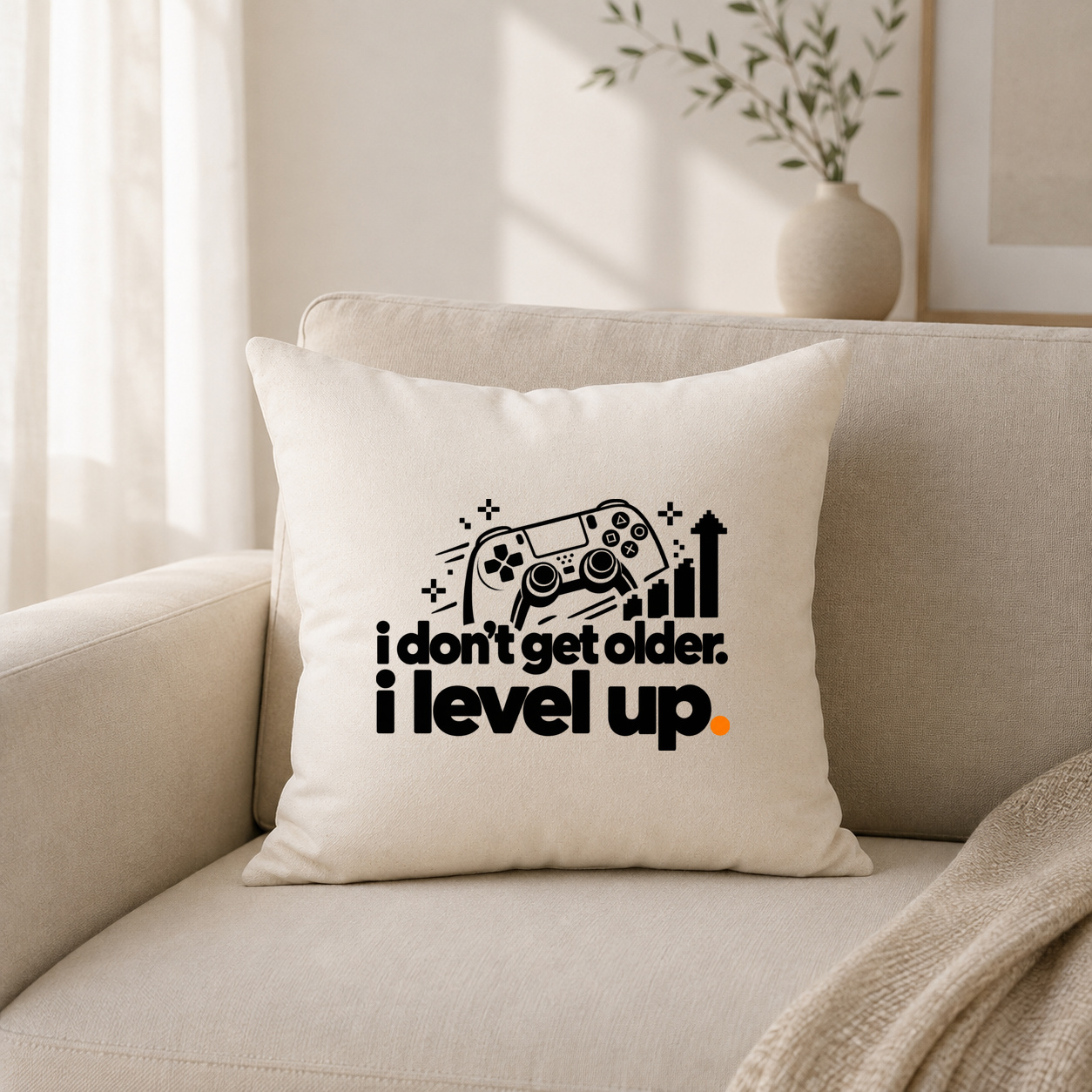 Kissenhülle "i don’t get older. i level up." Kissenhülle "i don’t get older. i level up."