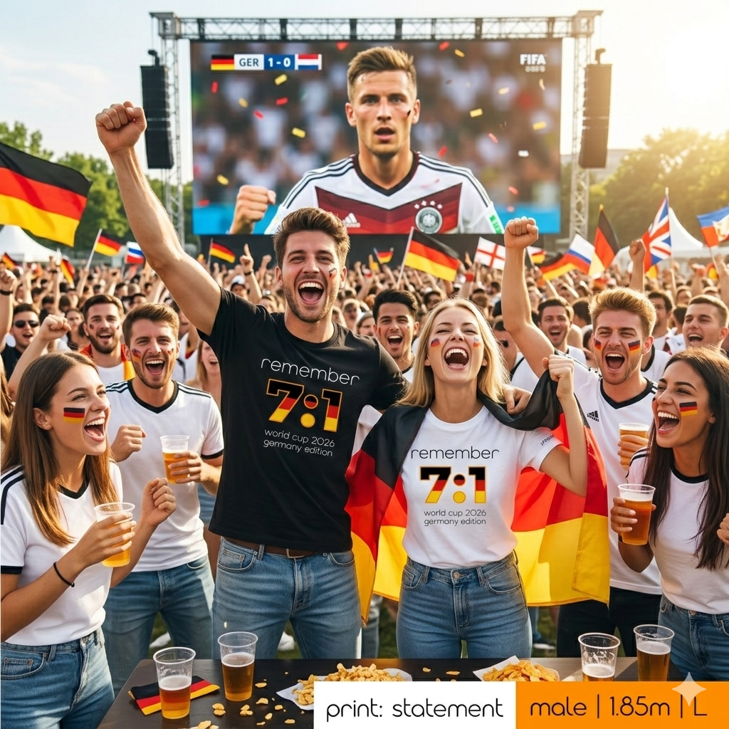 Premium T-Shirt mit Spruch "remember 7:1" und Visual