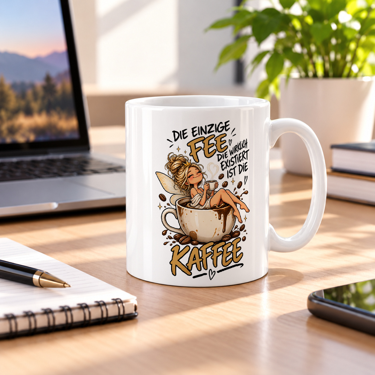 die einzige fee, die wirklich existiert, ist die kaffee.