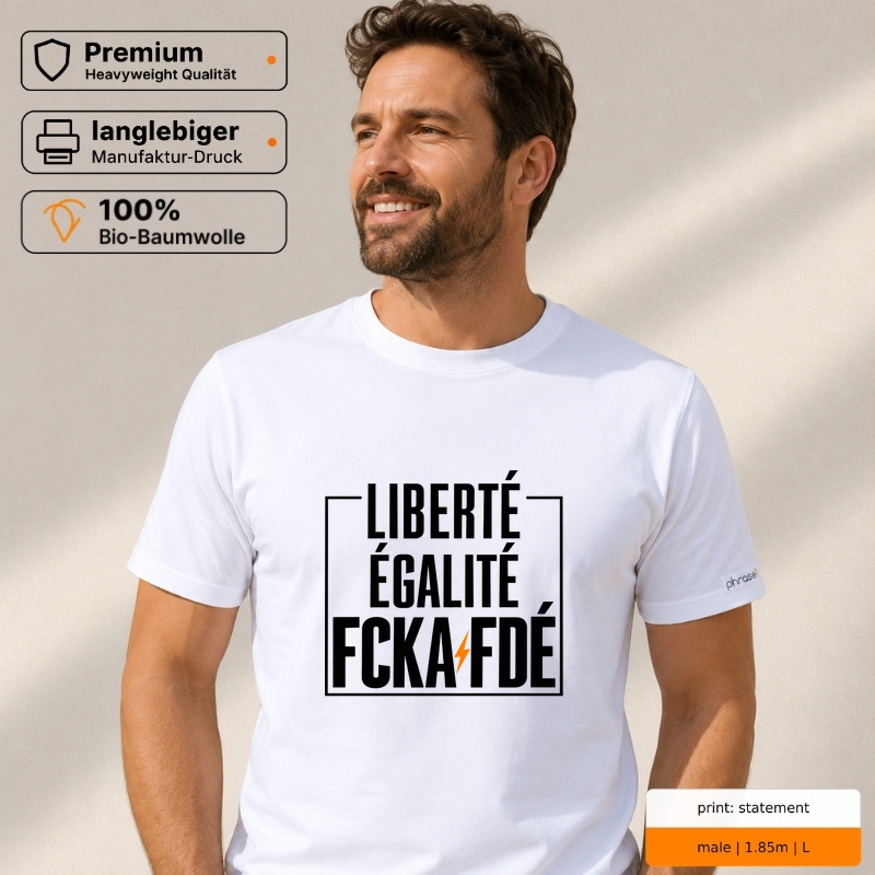 LIBERTÉ ÉGALITÉ FCKAFDÉ – Premium T-Shirt LIBERTÉ ÉGALITÉ FCKAFDÉ – Premium T-Shirt