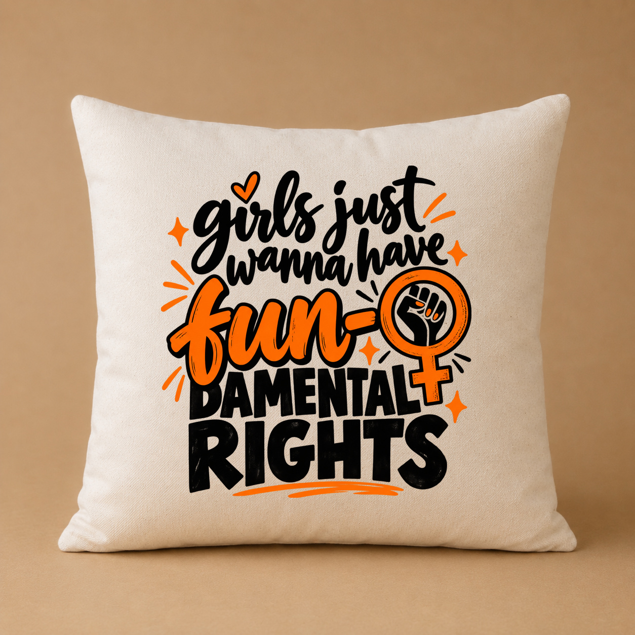 Kissenhülle „girls just wanna have fundamental rights.“