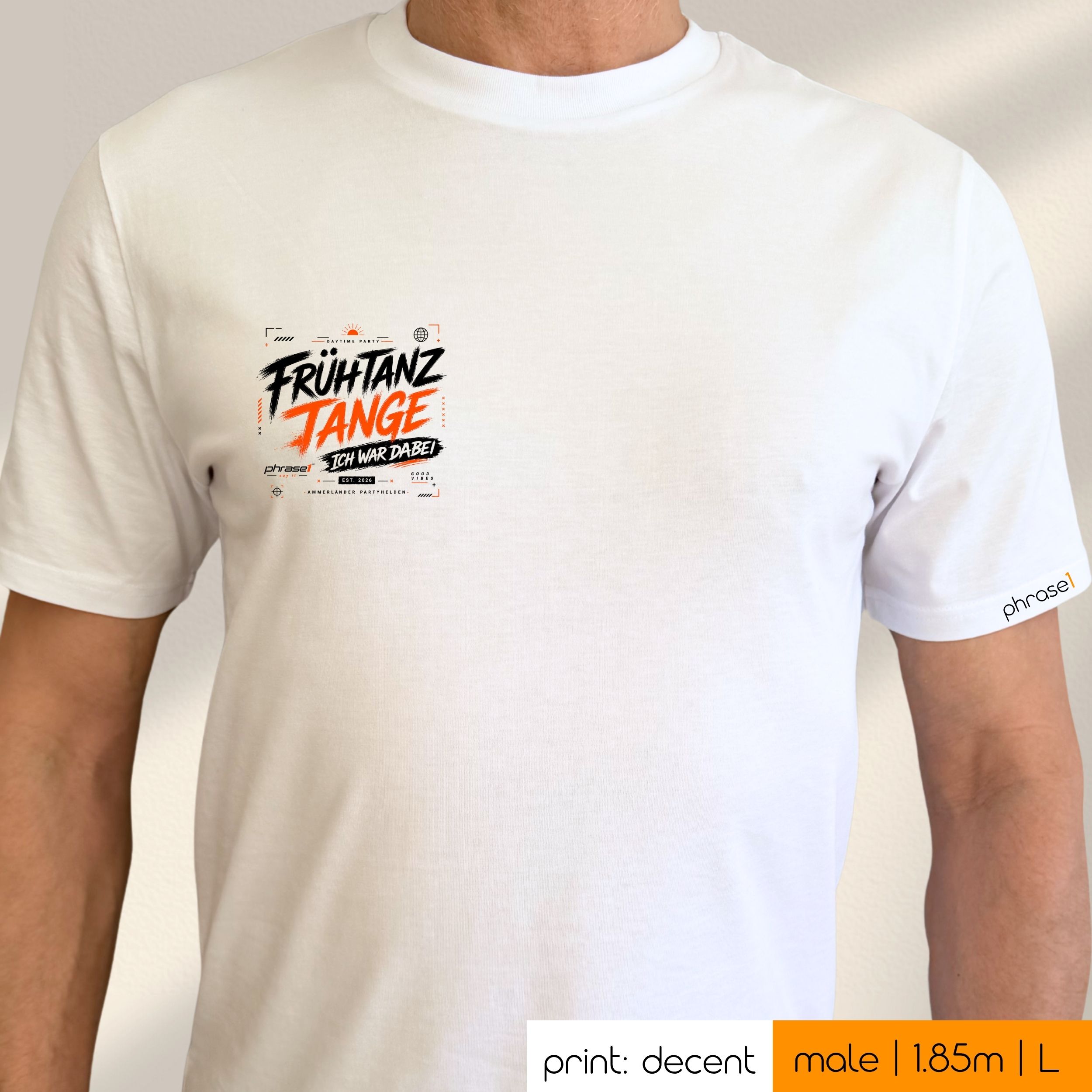 Premium T-Shirt mit Visual "Frühtanz Tange. Ich war dabei" Premium T-Shirt mit Visual "Frühtanz Tange. Ich war dabei"