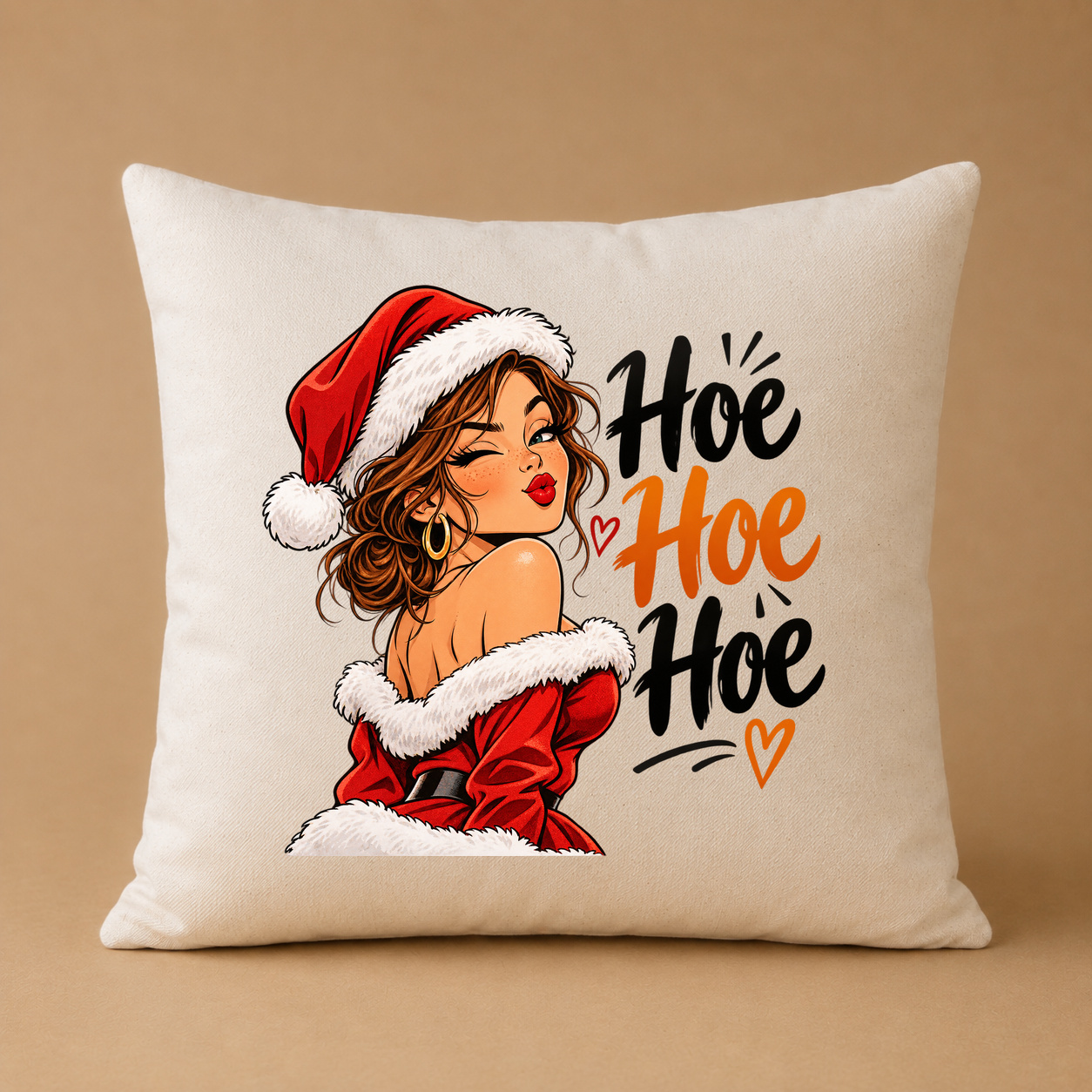 Kissenhülle „Hoe Hoe Hoe.“ Kissenhülle „Hoe Hoe Hoe.“