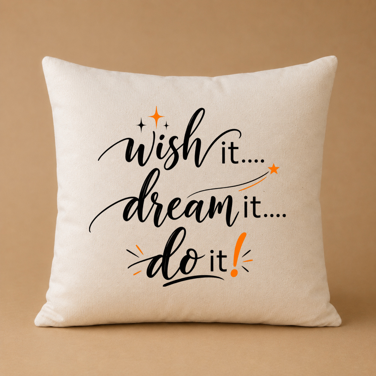 Kissenhülle "wish it. dream it. do it."