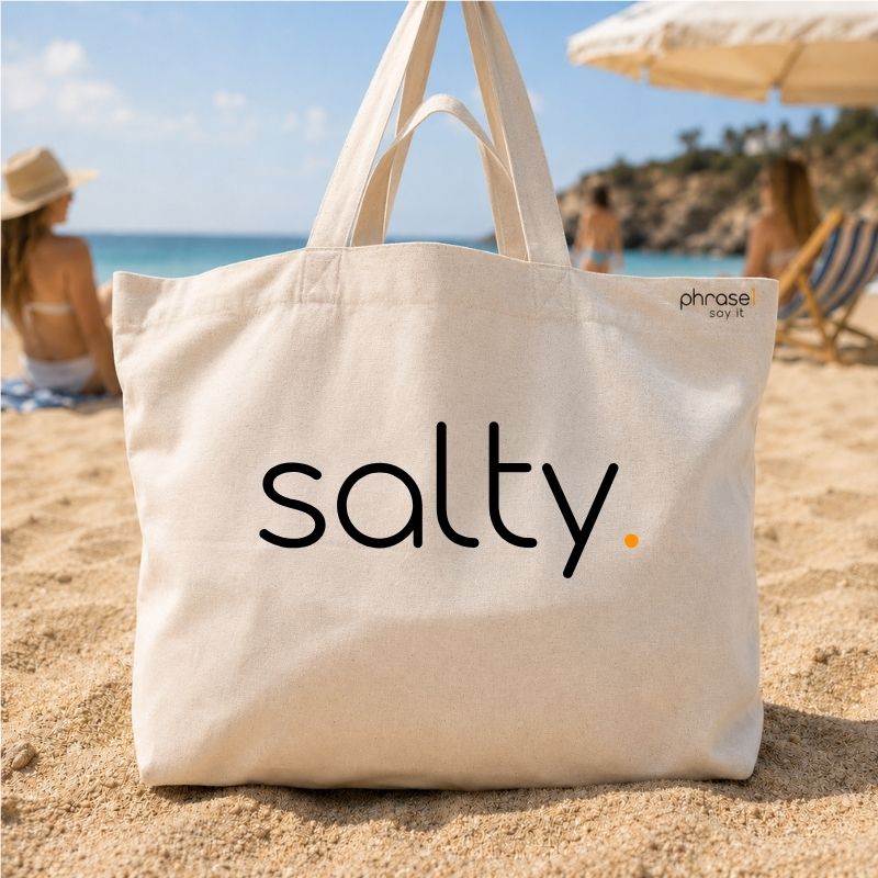 Premium Shopper mit Spruch „salty."