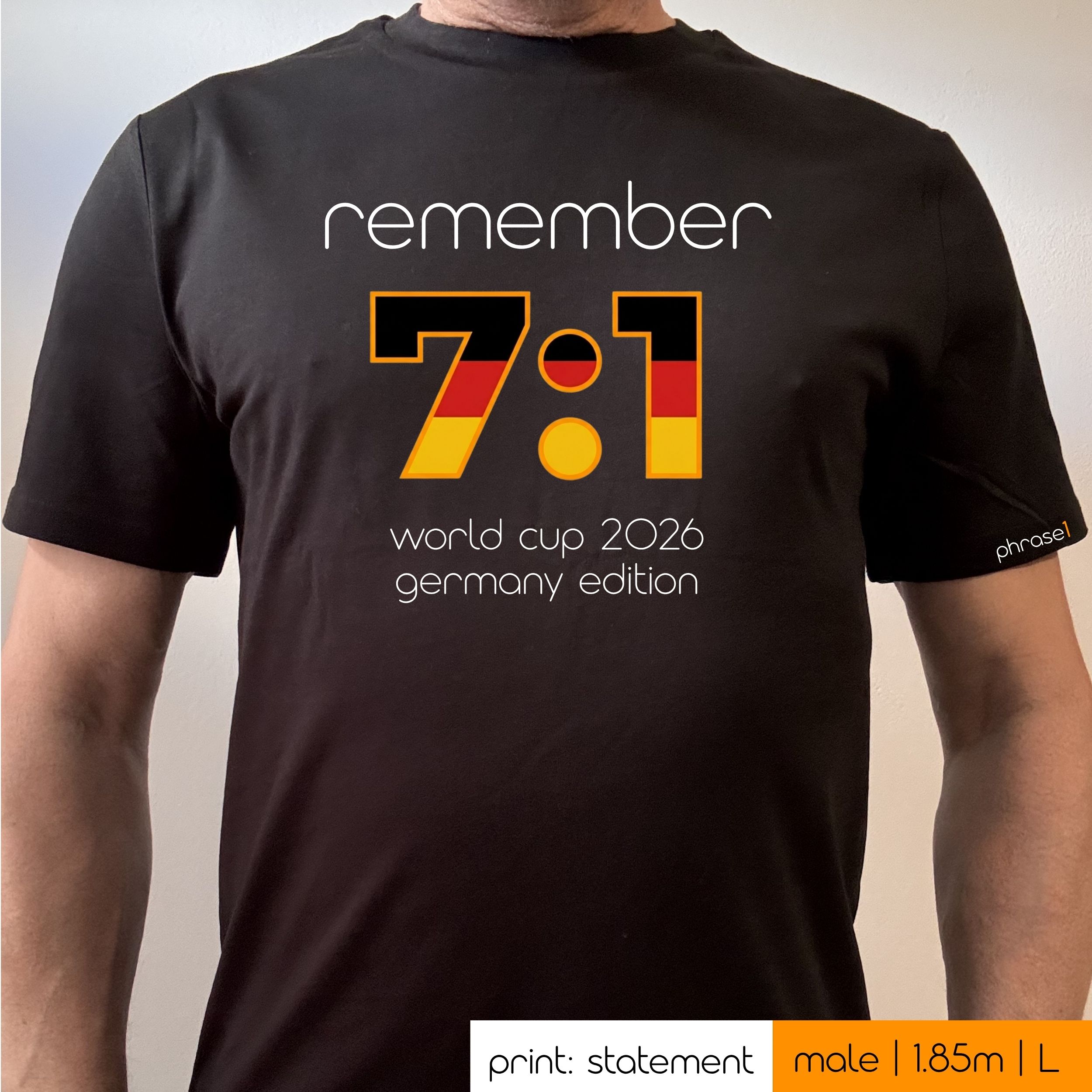 Premium T-Shirt mit Spruch "remember 7:1" und Visual