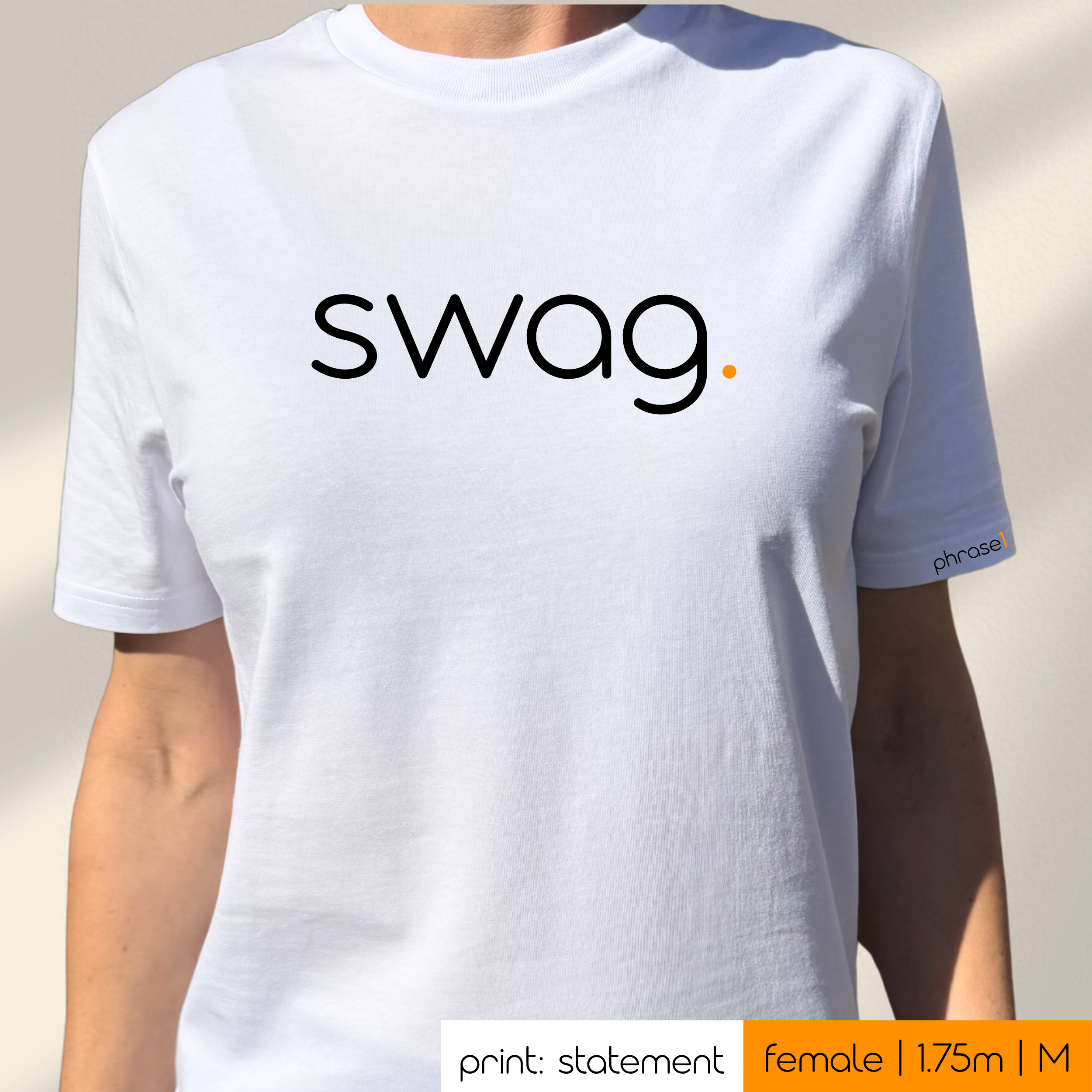 Premium T-Shirt mit Spruch "swag."