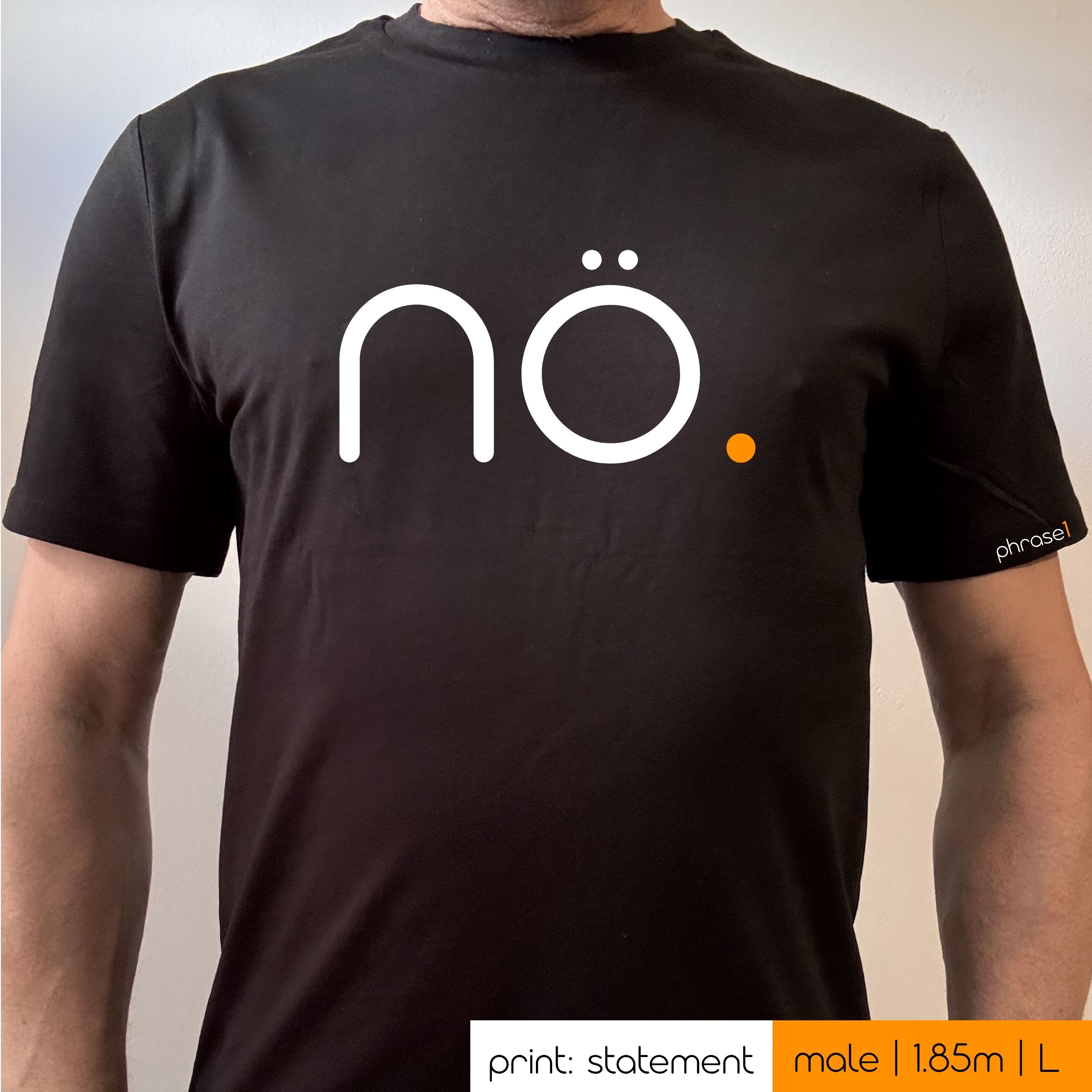 Premium T-Shirt mit Spruch "nö."