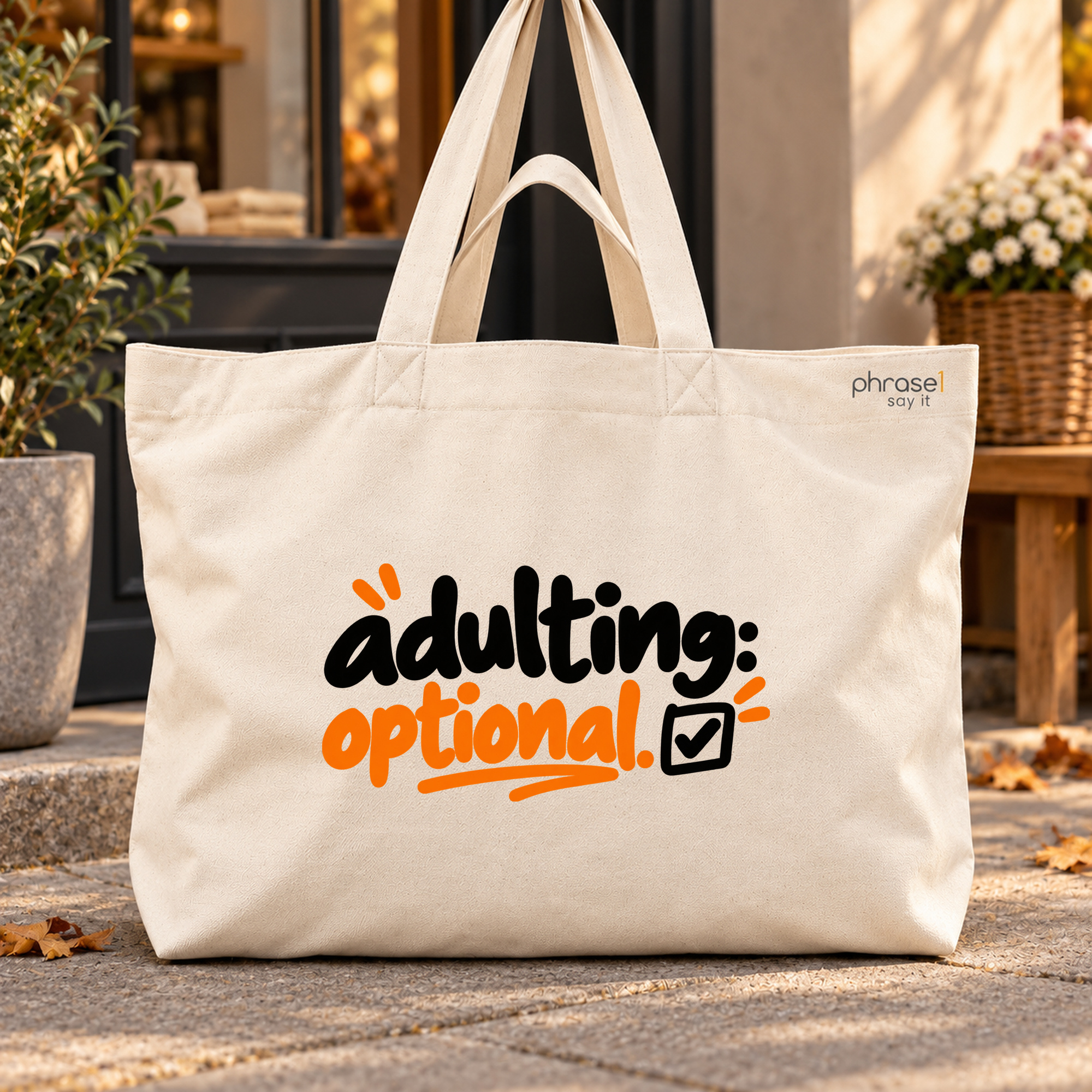 Big Shopper „adulting optional.“ Big Shopper „adulting optional.“
