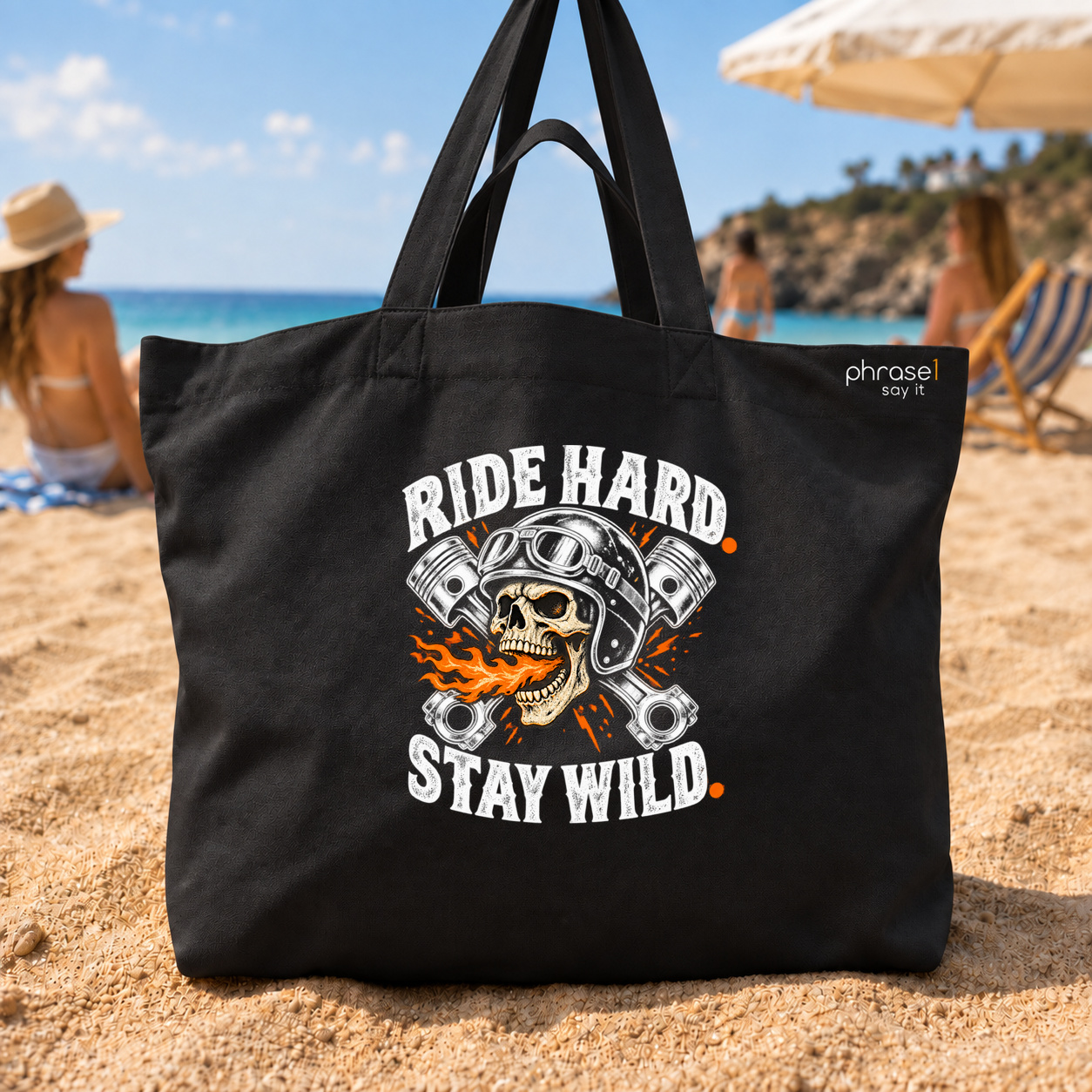 Big Shopper „ride hard. stay wild.“ – Biker Skull
