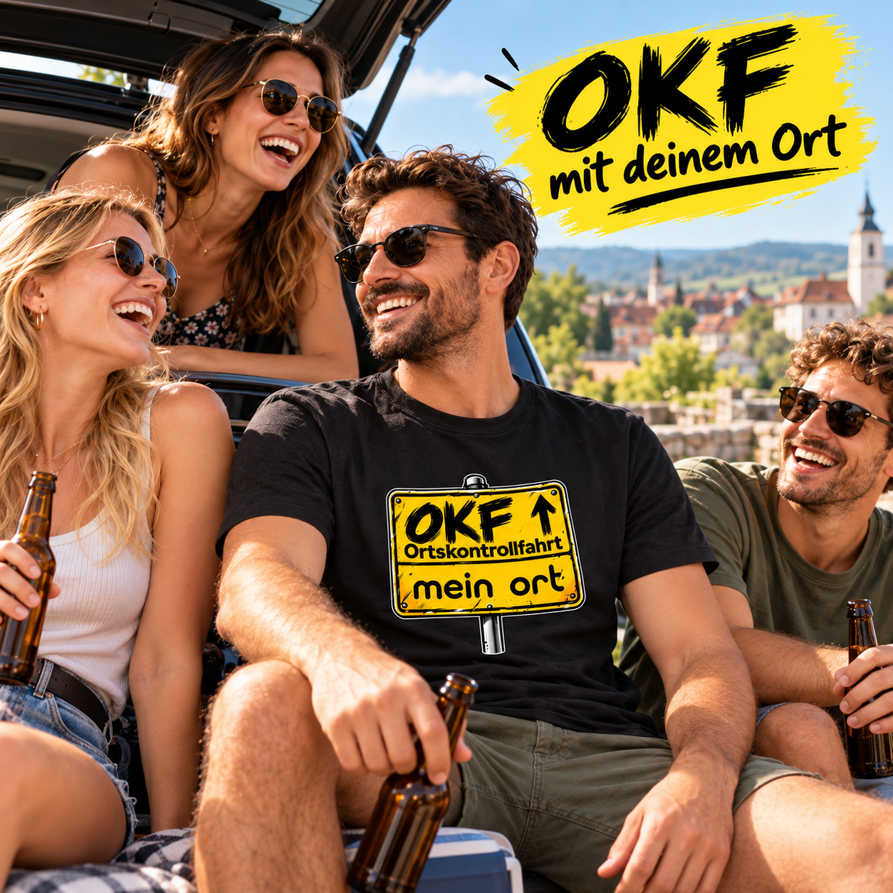 OKF Ortskontrollfahrt – personalisiertes Premium T-Shirt mit Wunschort OKF Ortskontrollfahrt – personalisiertes Premium T-Shirt mit Wunschort