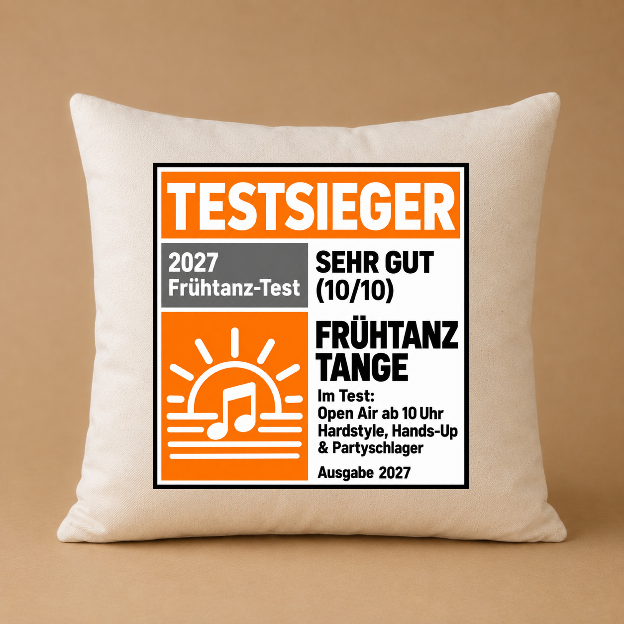 Kissenhülle "Frühtanz Testsieger 2027"