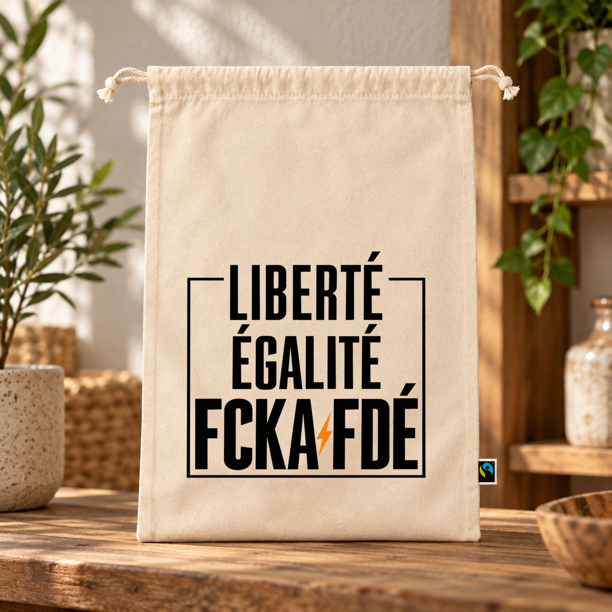 LIBERTÉ ÉGALITÉ FCKAFDÉ – Zuziehbeutel LIBERTÉ ÉGALITÉ FCKAFDÉ – Zuziehbeutel