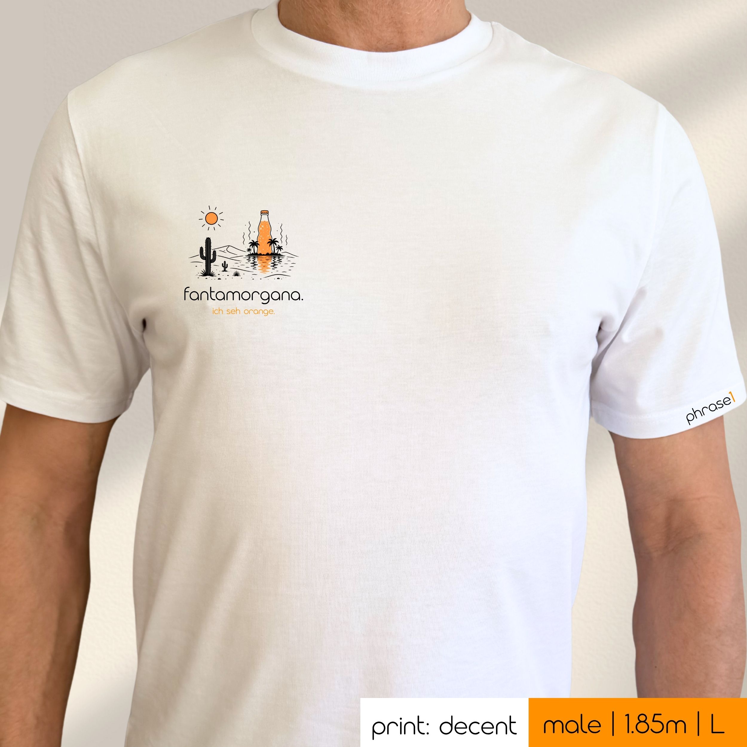 Premium T-Shirt mit Spruch "fantamorgana." und Visual