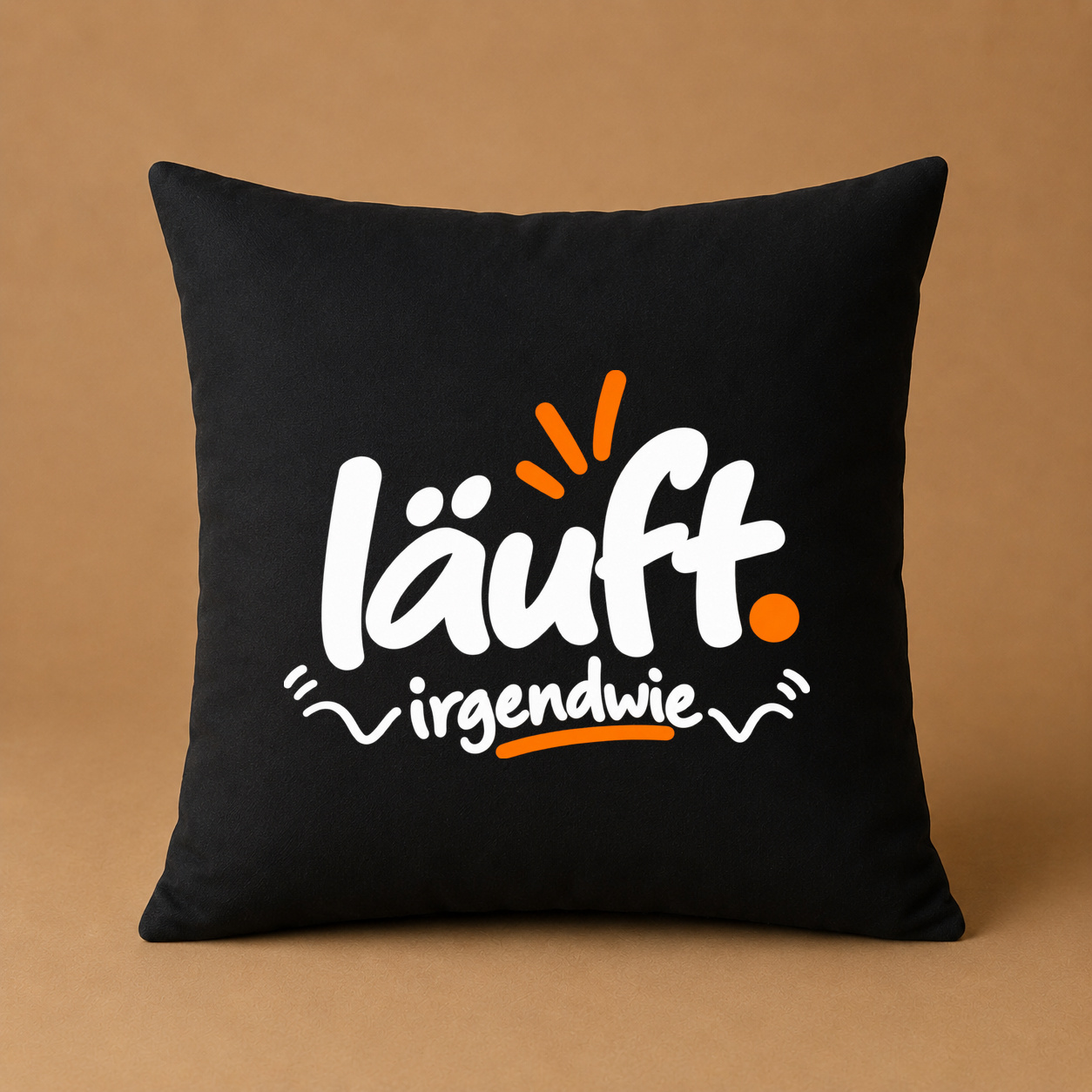 Kissenhülle „läuft. irgendwie.“