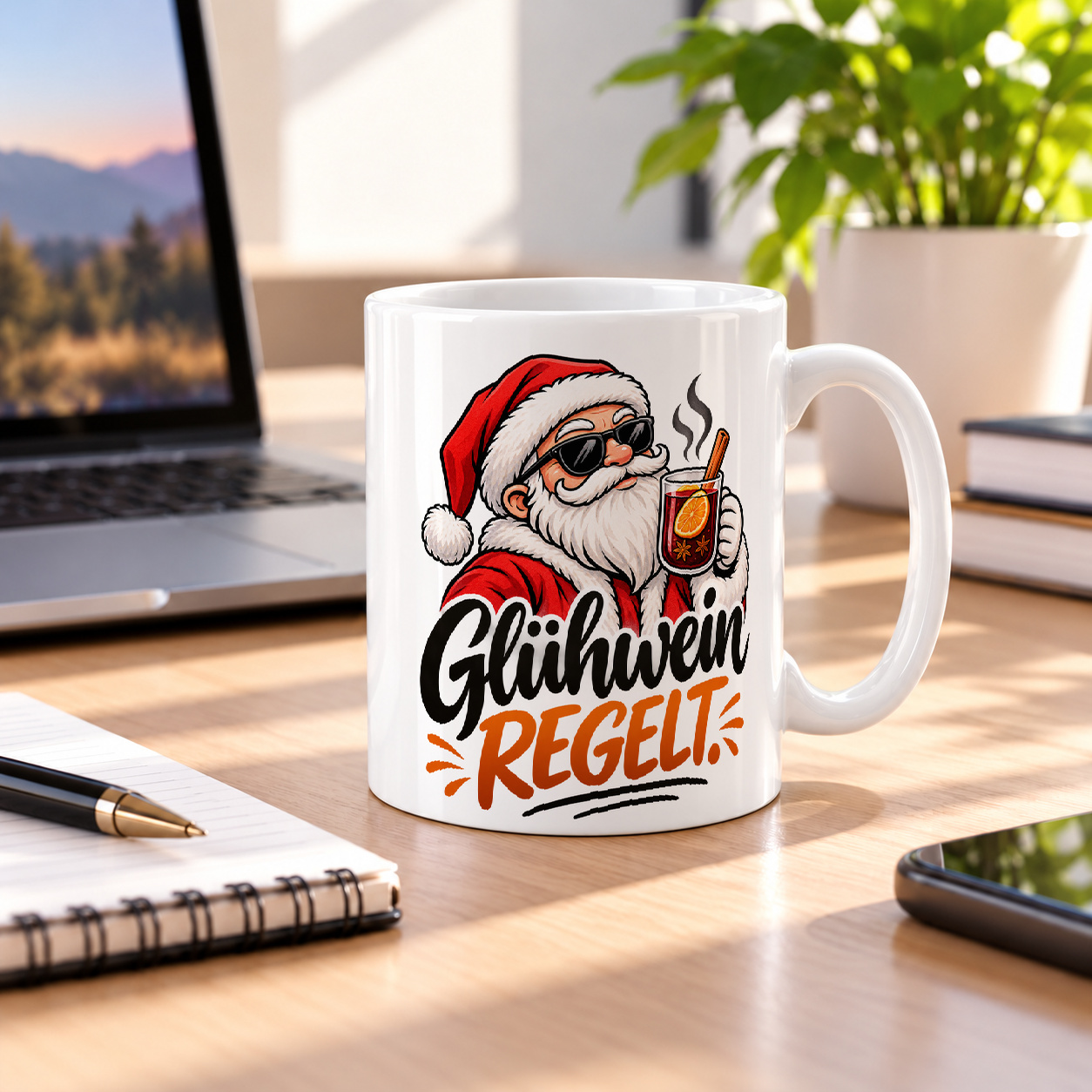 Tasse „Glühwein regelt.“