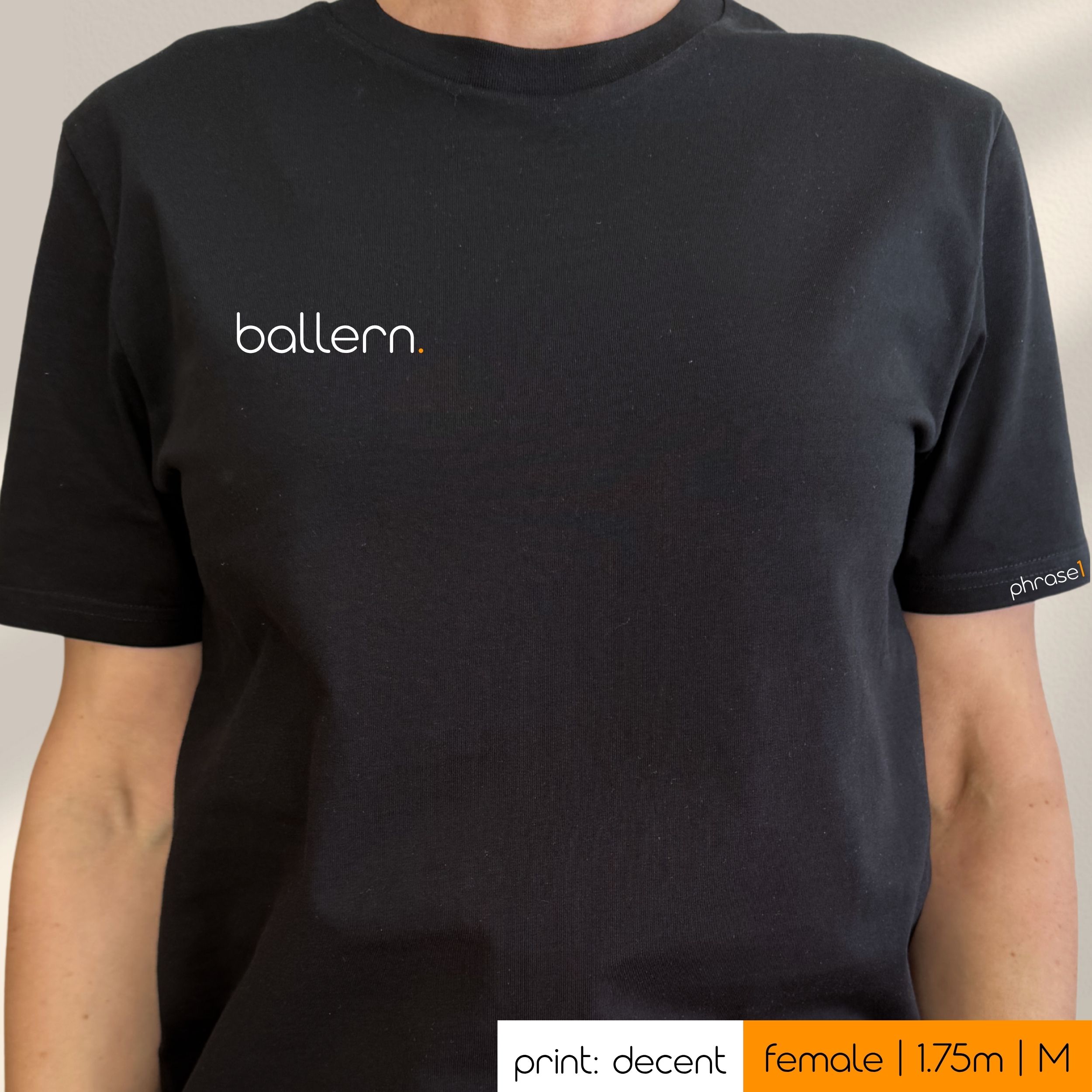 Premium T-Shirt mit Spruch „ballern."