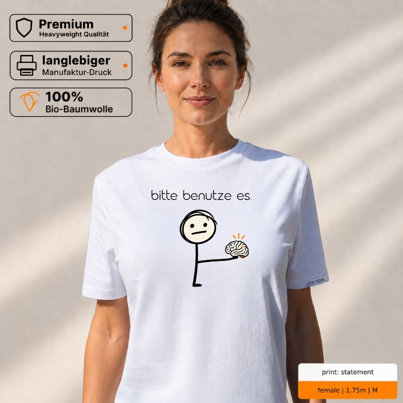 Premium T-Shirt „bitte benutze es.“