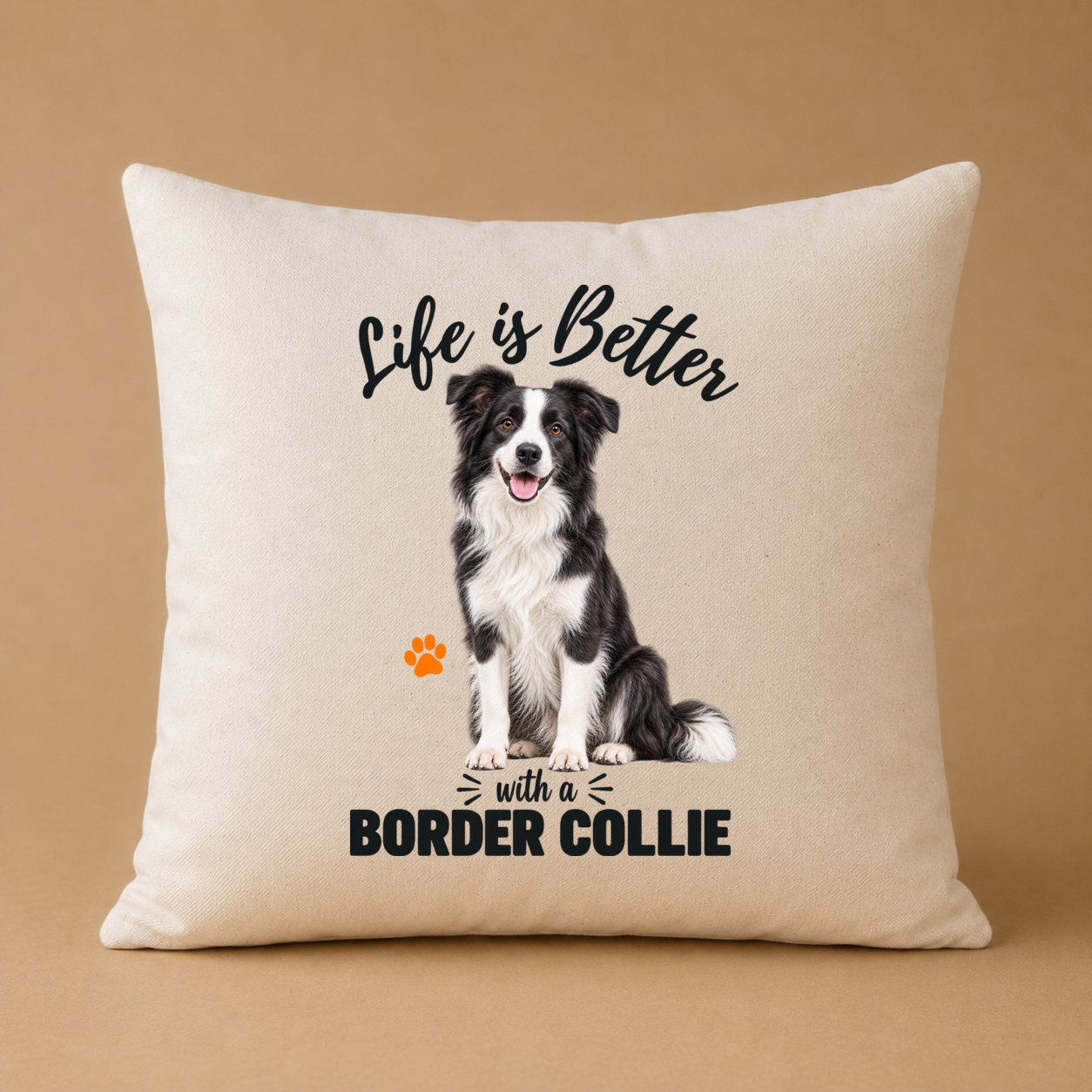 Life is Better with a Border Collie Kissenhülle