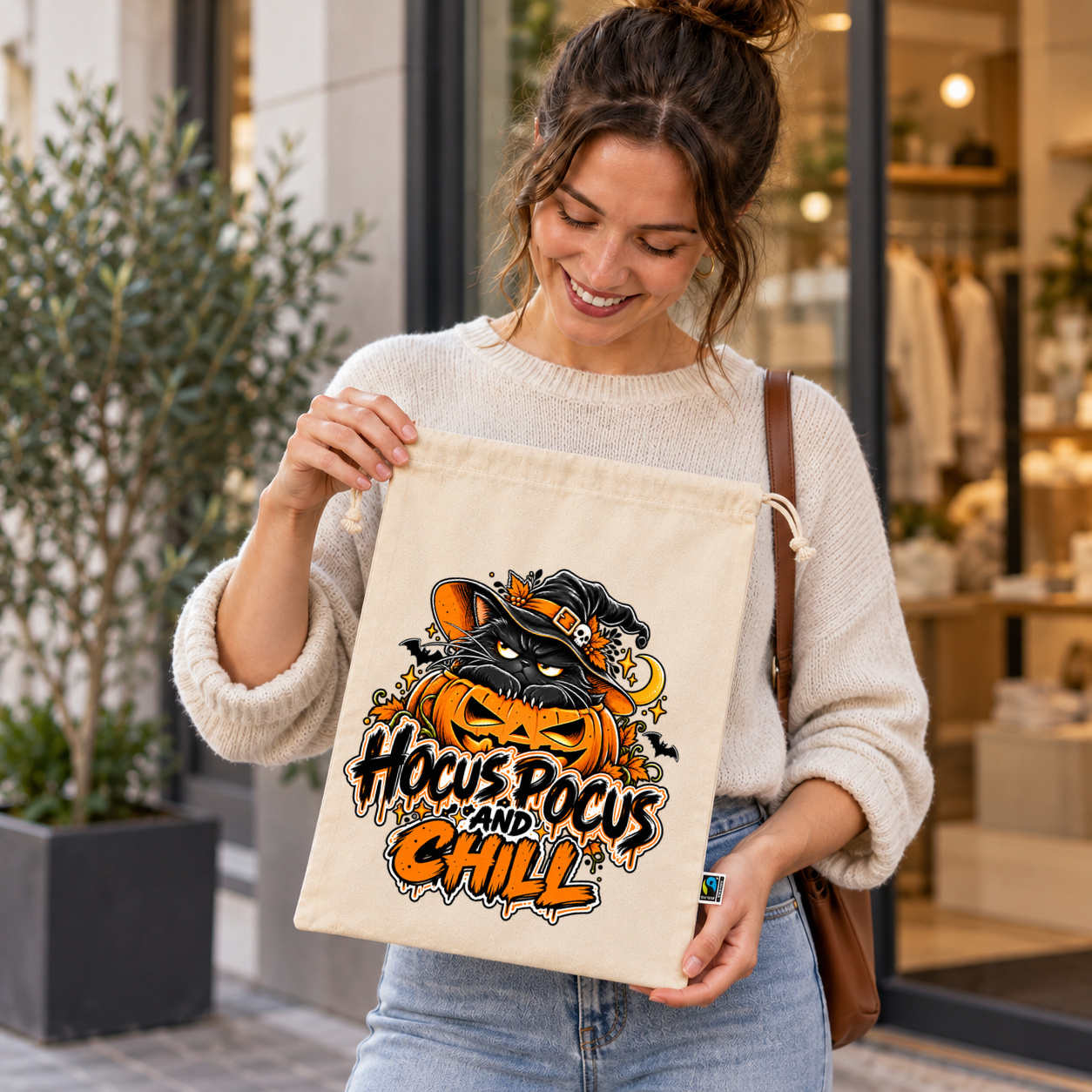 Zuziehbeutel „hocus pocus and chill.“ Zuziehbeutel „hocus pocus and chill.“