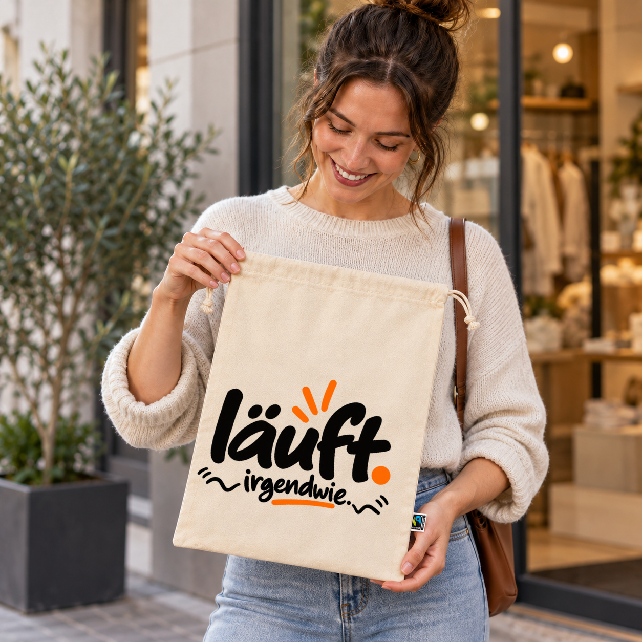 Zuziehbeutel „läuft. irgendwie.“