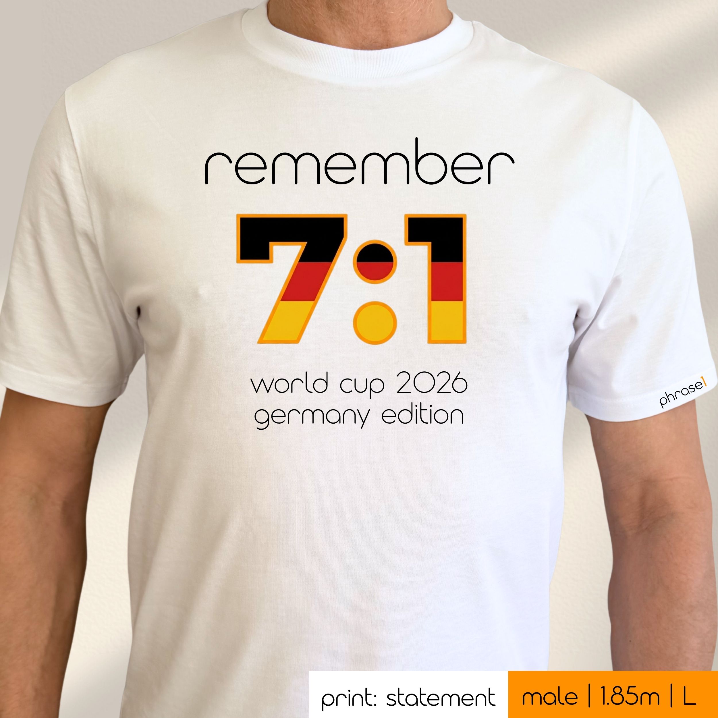 Premium T-Shirt mit Spruch "remember 7:1" und Visual