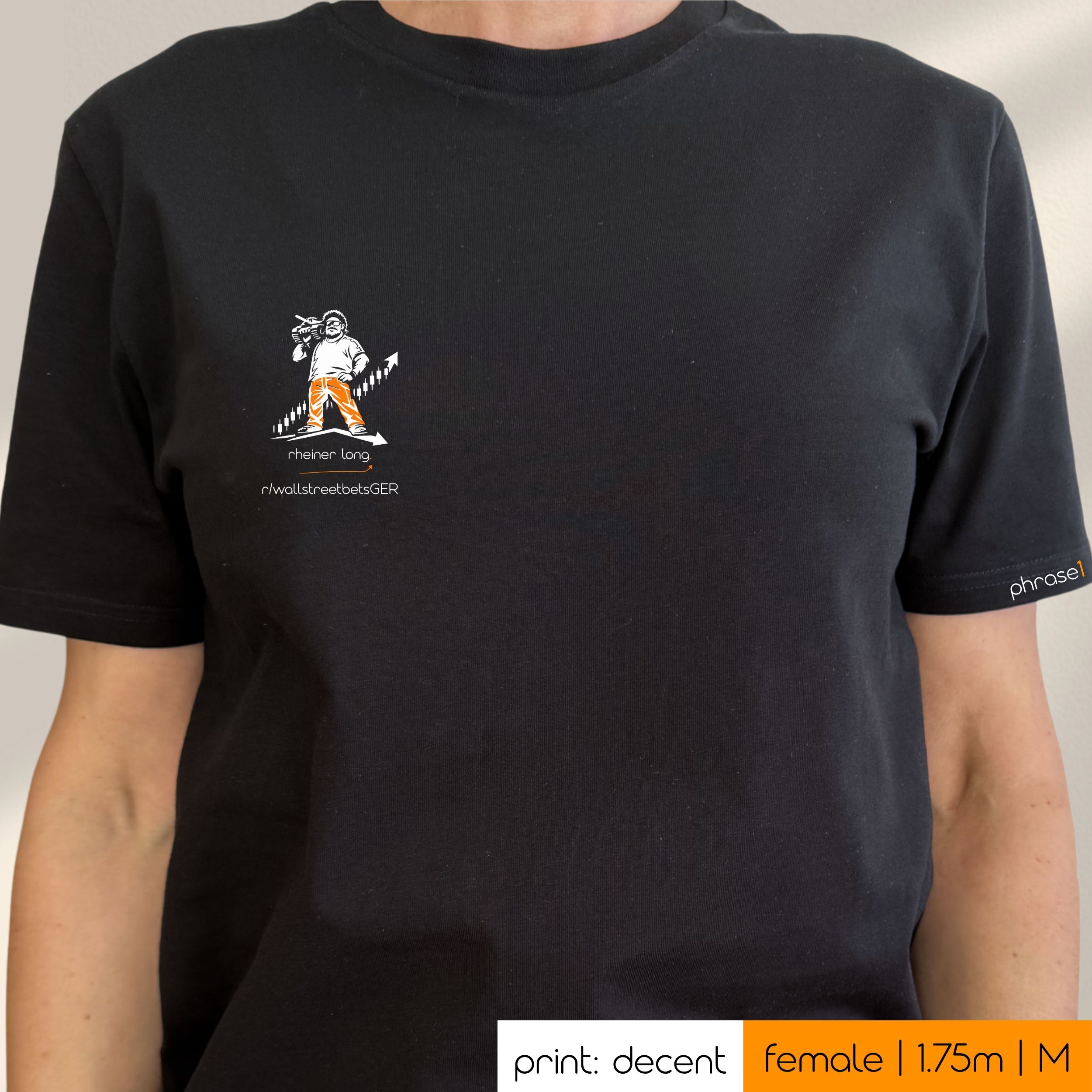 Premium T-Shirt mit Spruch "rheiner long." und Visual Premium T-Shirt mit Spruch "rheiner long." und Visual