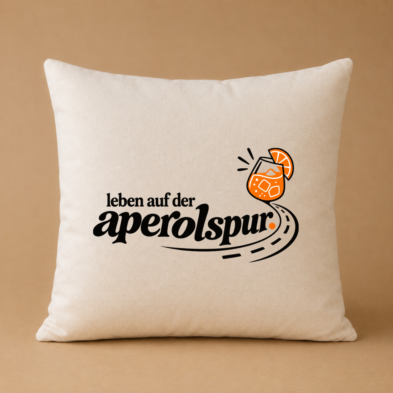 leben auf der aperolspur. – Kissenhülle