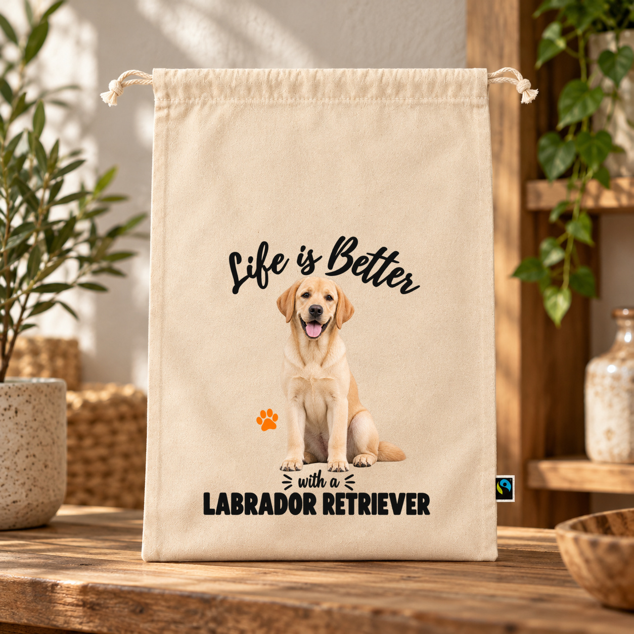 Life is Better with a Labrador Retriever Zuziehbeutel Life is Better with a Labrador Retriever Zuziehbeutel