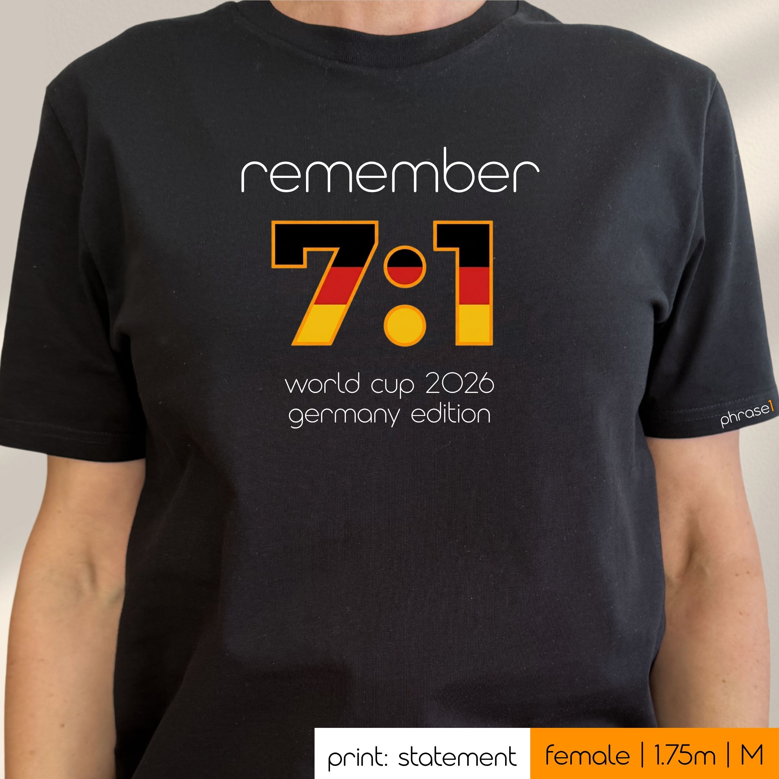 Premium T-Shirt mit Spruch "remember 7:1" und Visual