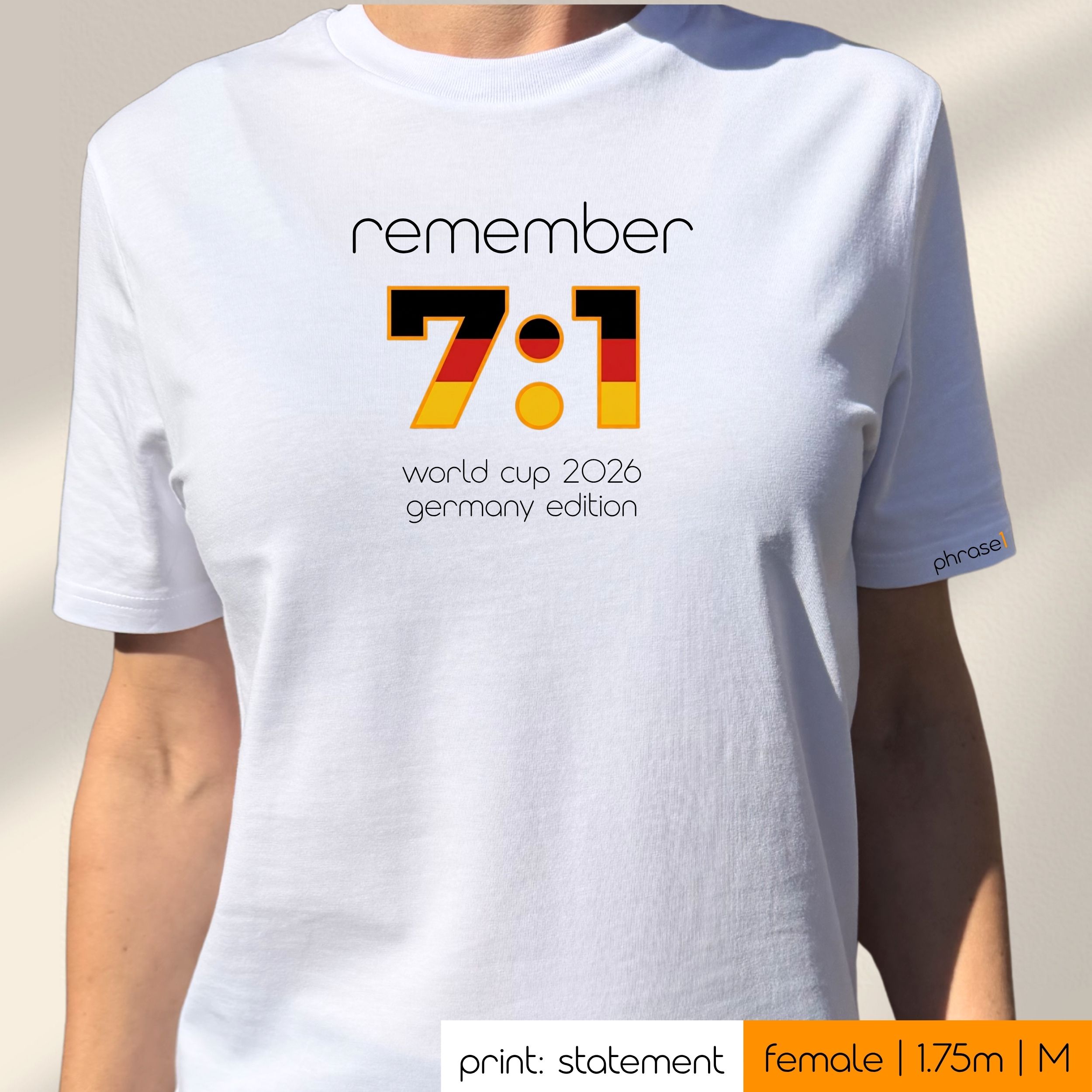 Premium T-Shirt mit Spruch "remember 7:1" und Visual