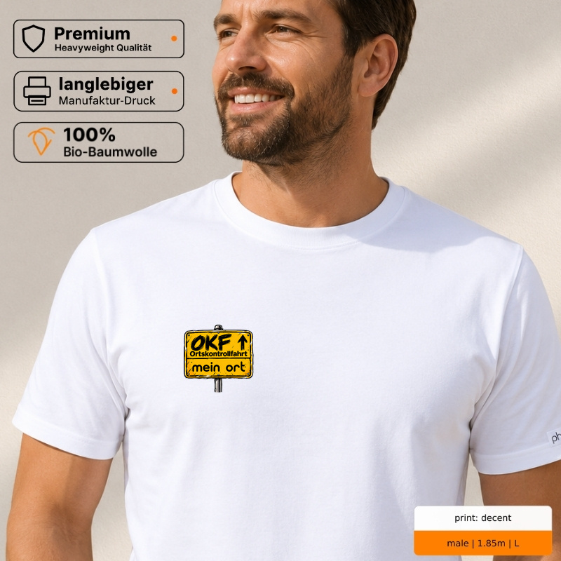 OKF Ortskontrollfahrt – personalisiertes Premium T-Shirt mit Wunschort OKF Ortskontrollfahrt – personalisiertes Premium T-Shirt mit Wunschort