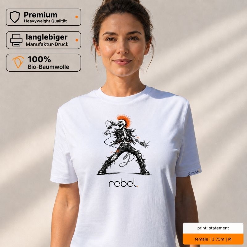Premium T-Shirt mit Visual "Punk rebel singing! Premium T-Shirt mit Visual "Punk rebel singing!