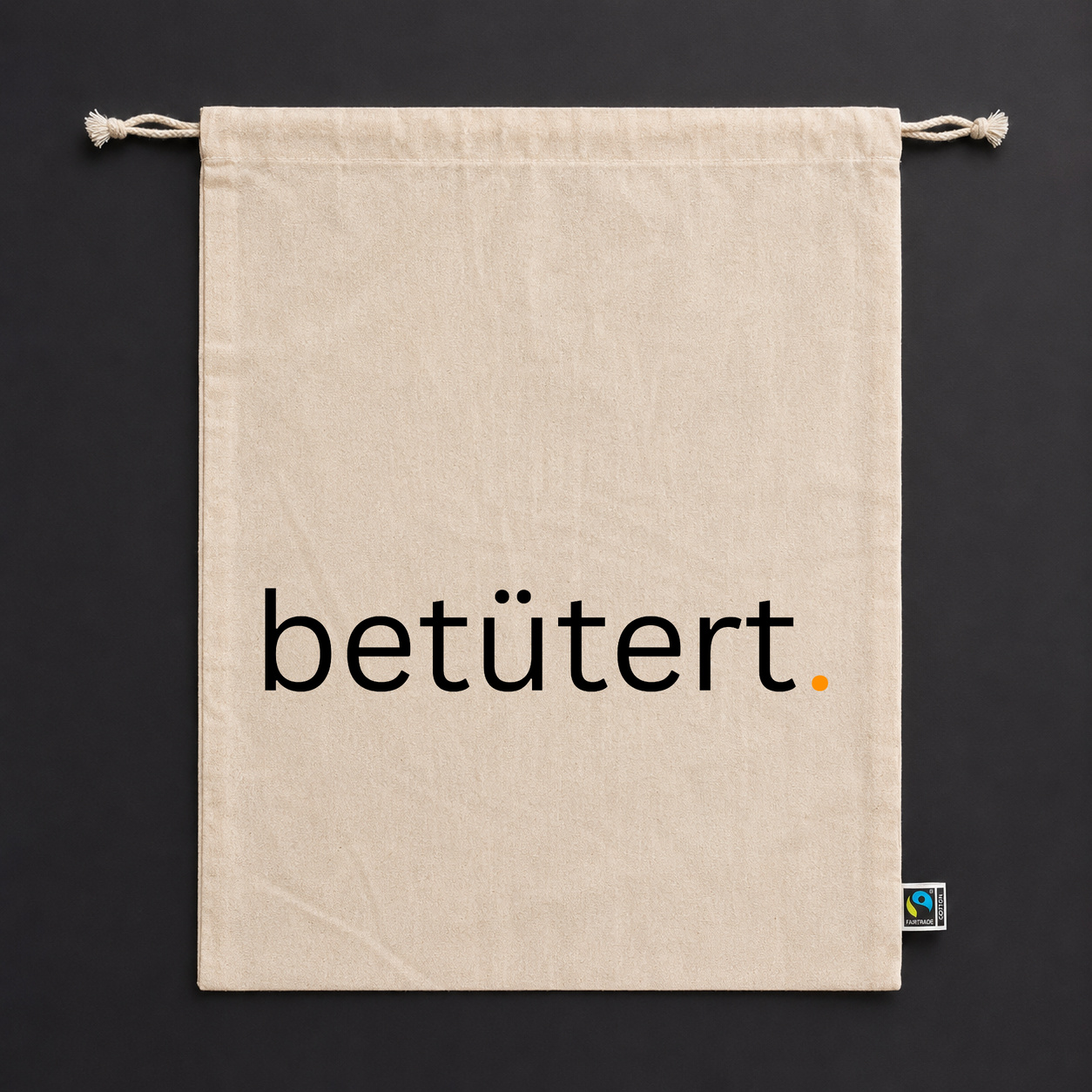 Zuziehbeutel „betütert.“ Zuziehbeutel „betütert.“