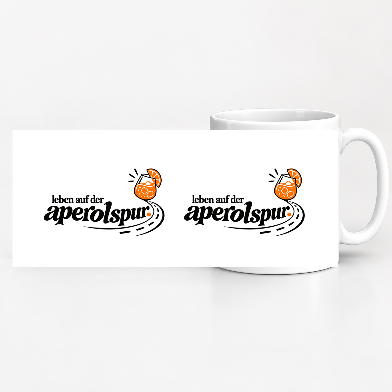 Tasse „leben auf der aperolspur.“