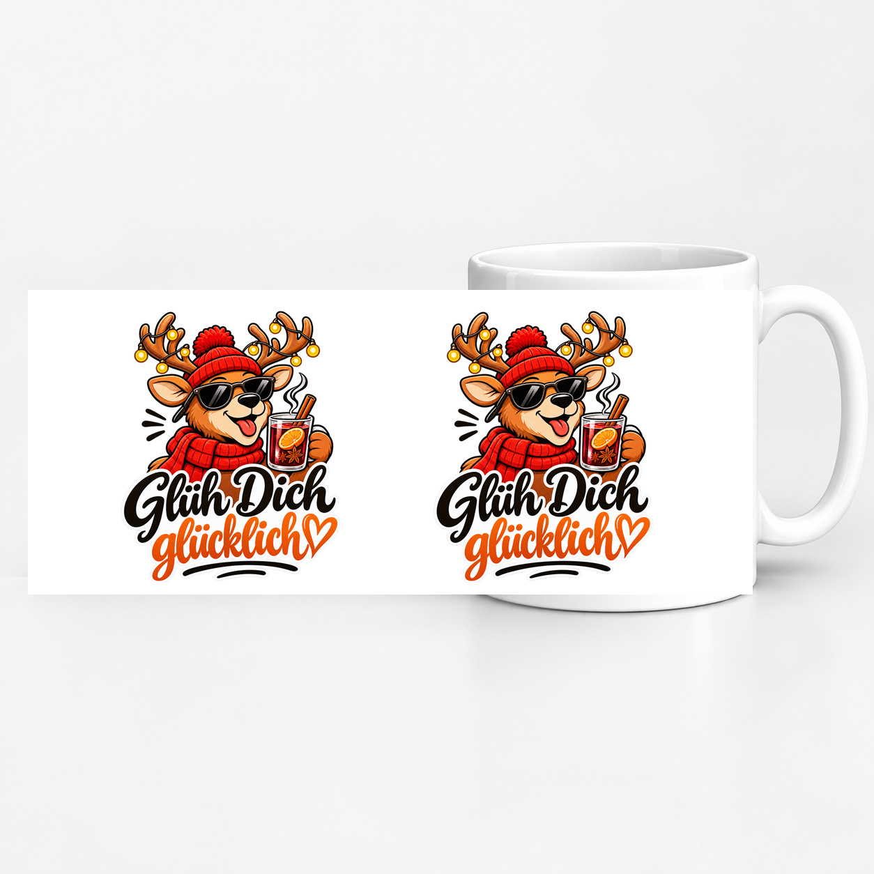 Tasse „Glüh Dich glücklich.“
