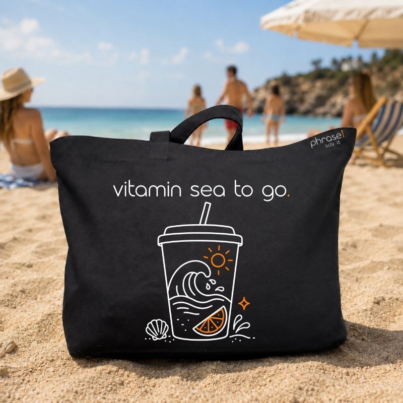 Premium Shopper mit Spruch "vitamin sea to go.“ und Visual