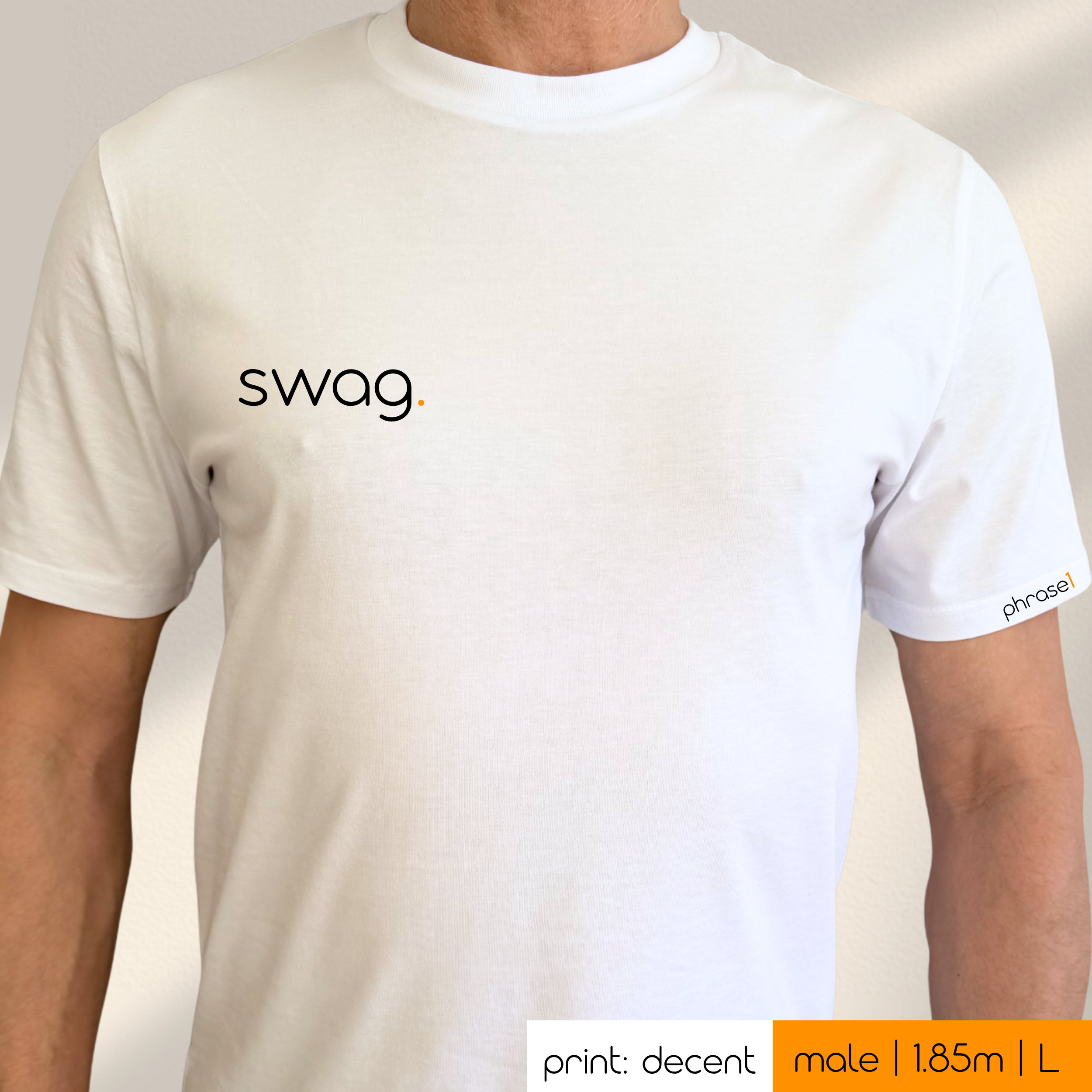 Premium T-Shirt mit Spruch "swag."