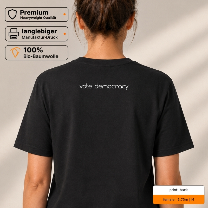 Aktions-T-Shirt „Demokratiegefühle“ – 5 € Spende für Gesicht Zeigen!