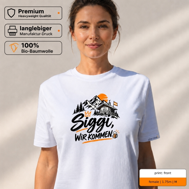 Premium T-Shirt mit „Siggi. WIR KOMMEN.“ Willingen-Motiv