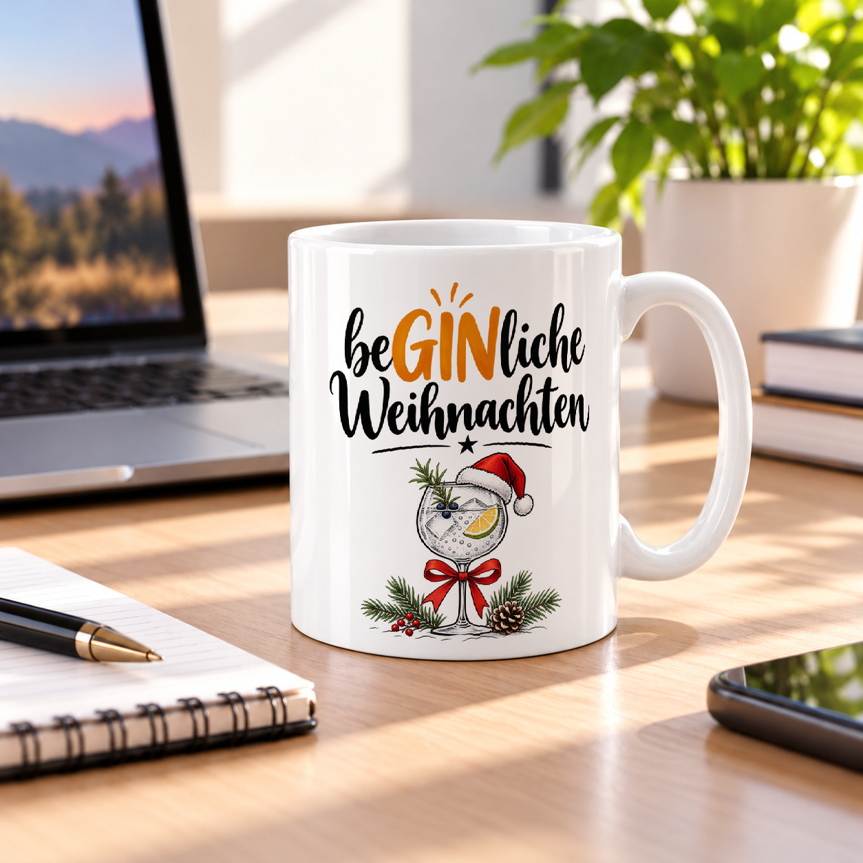Tasse „beGINliche Weihnachten.“